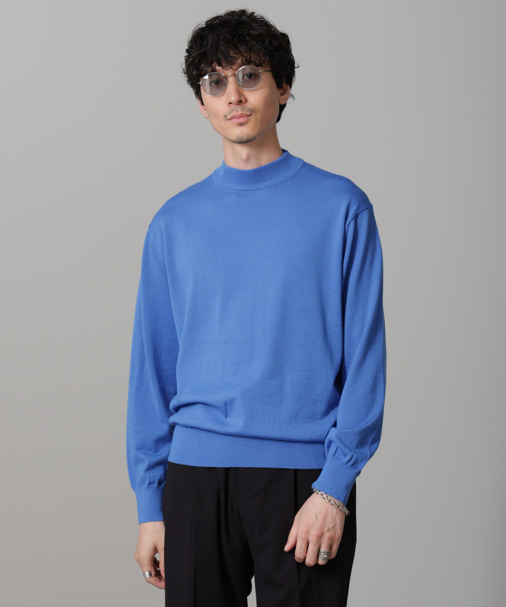 nano･universe「「毛玉レスニット」 ファインゲージモックネック」|ニット・セーター|