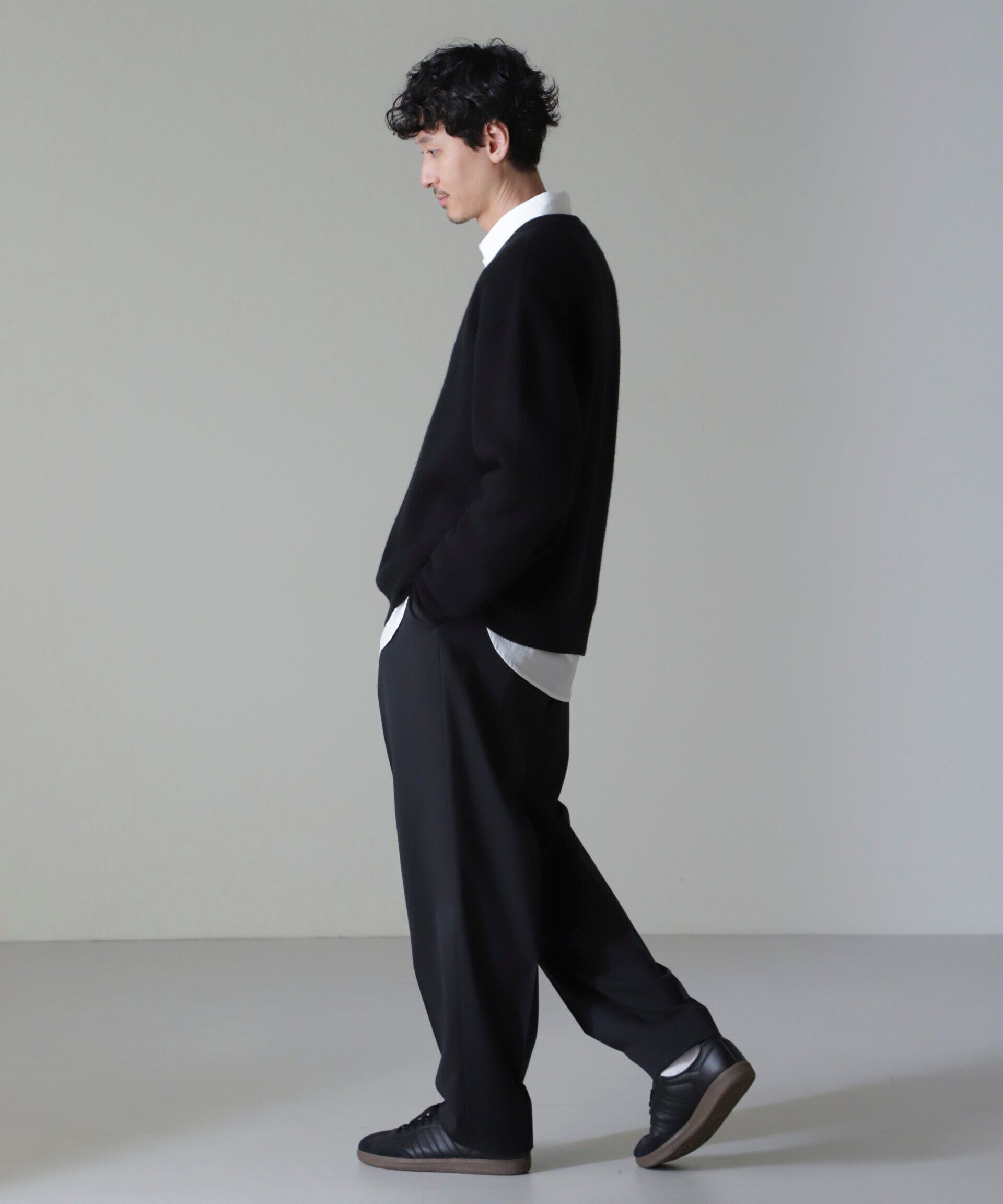 nano･universe「AQUA ウールカシミヤVネックプルオーバー」|ニット・セーター|