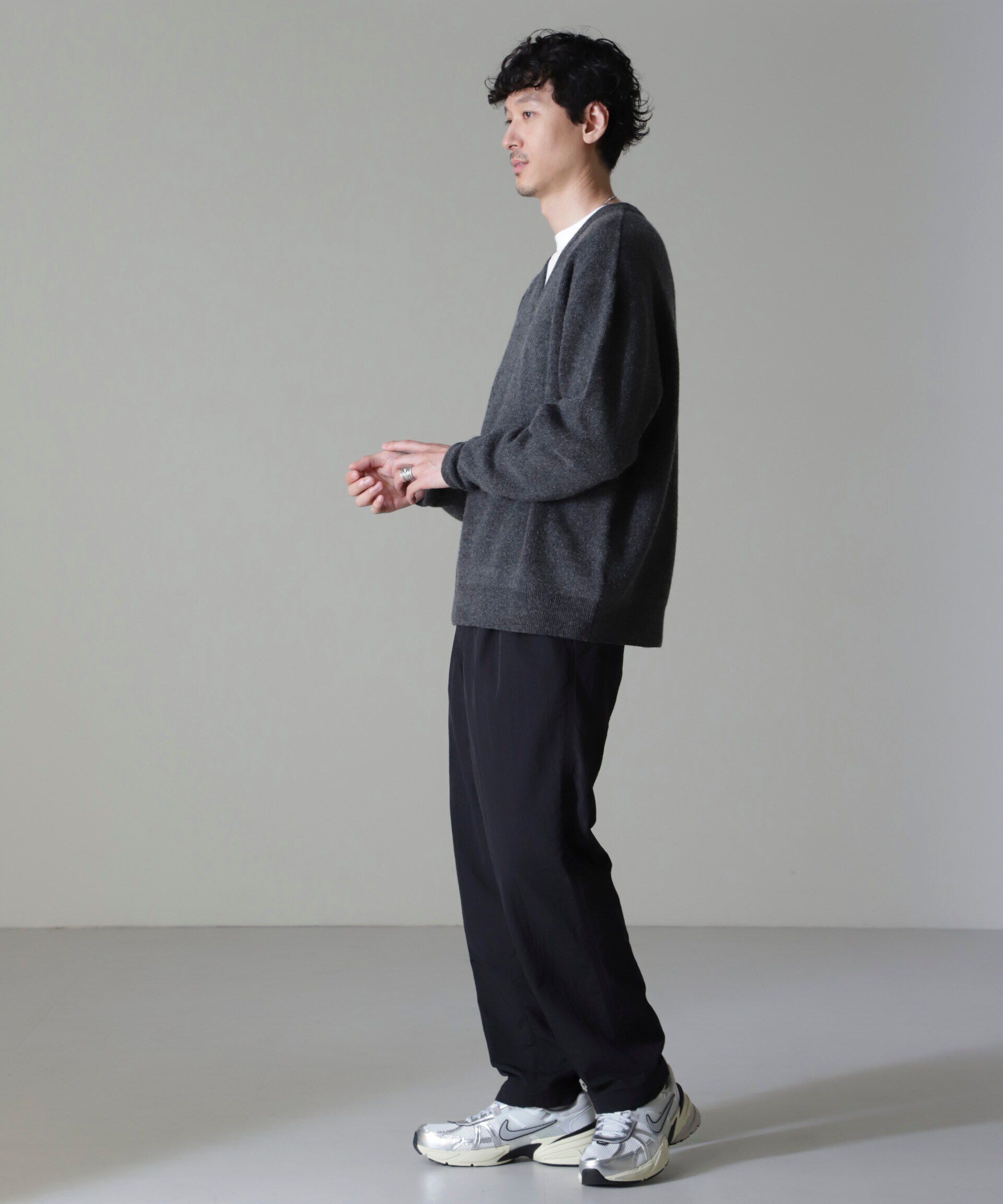 nano･universe「AQUA ウールカシミヤVネックプルオーバー」|ニット・セーター|