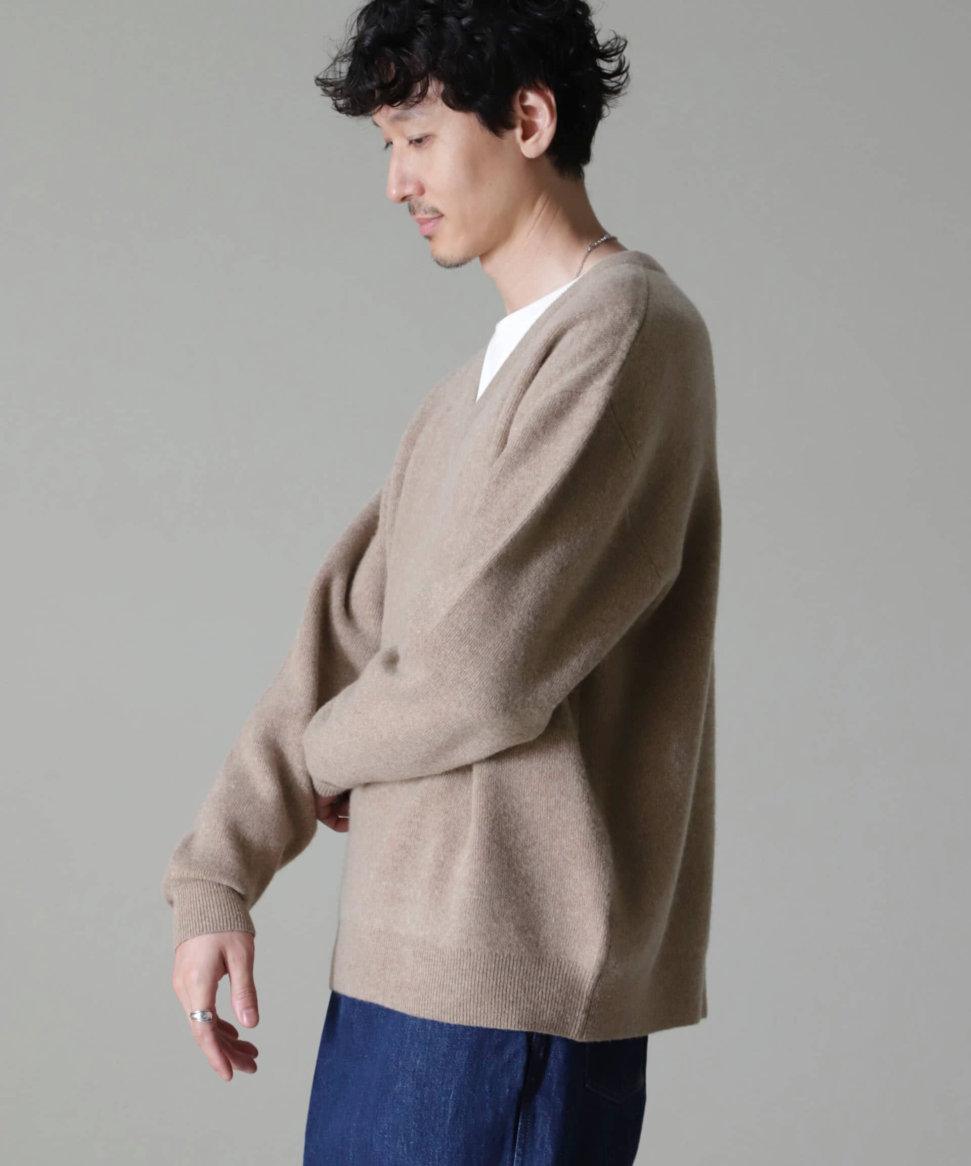 nano･universe「AQUA ウールカシミヤVネックプルオーバー」|ニット・セーター|