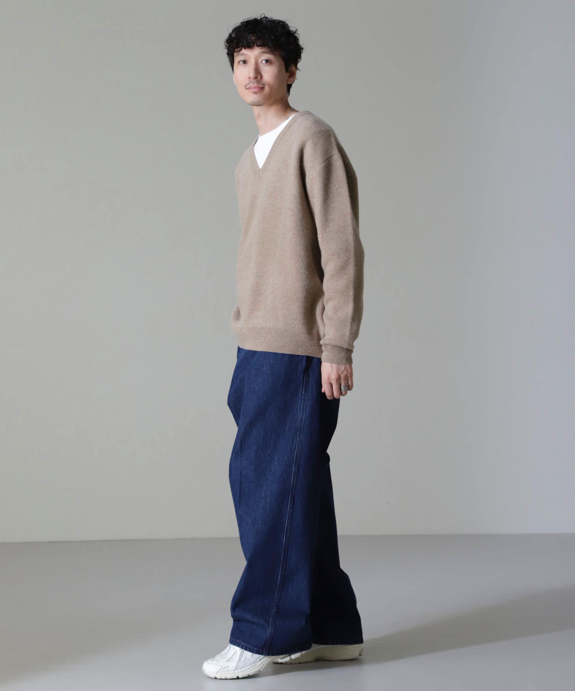 nano･universe「AQUA ウールカシミヤVネックプルオーバー」|ニット・セーター|