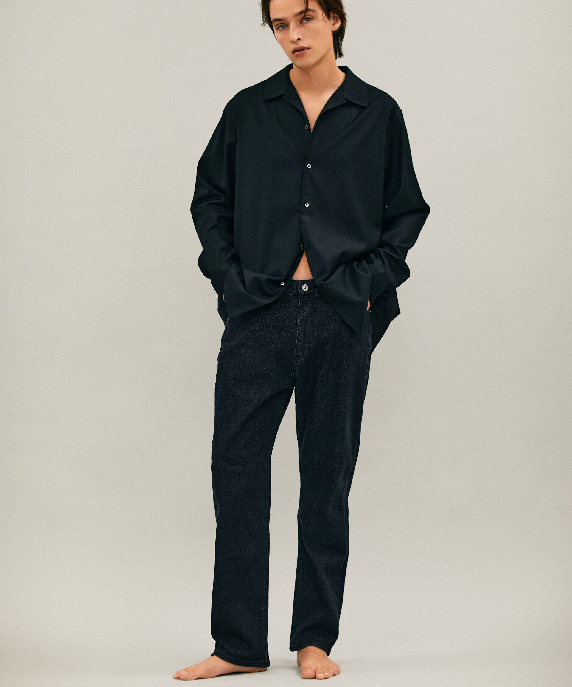 nano･universe「「MC」TIMELESS WARDROBE レギュラーフィットデニム 251」|チノ|ブラック