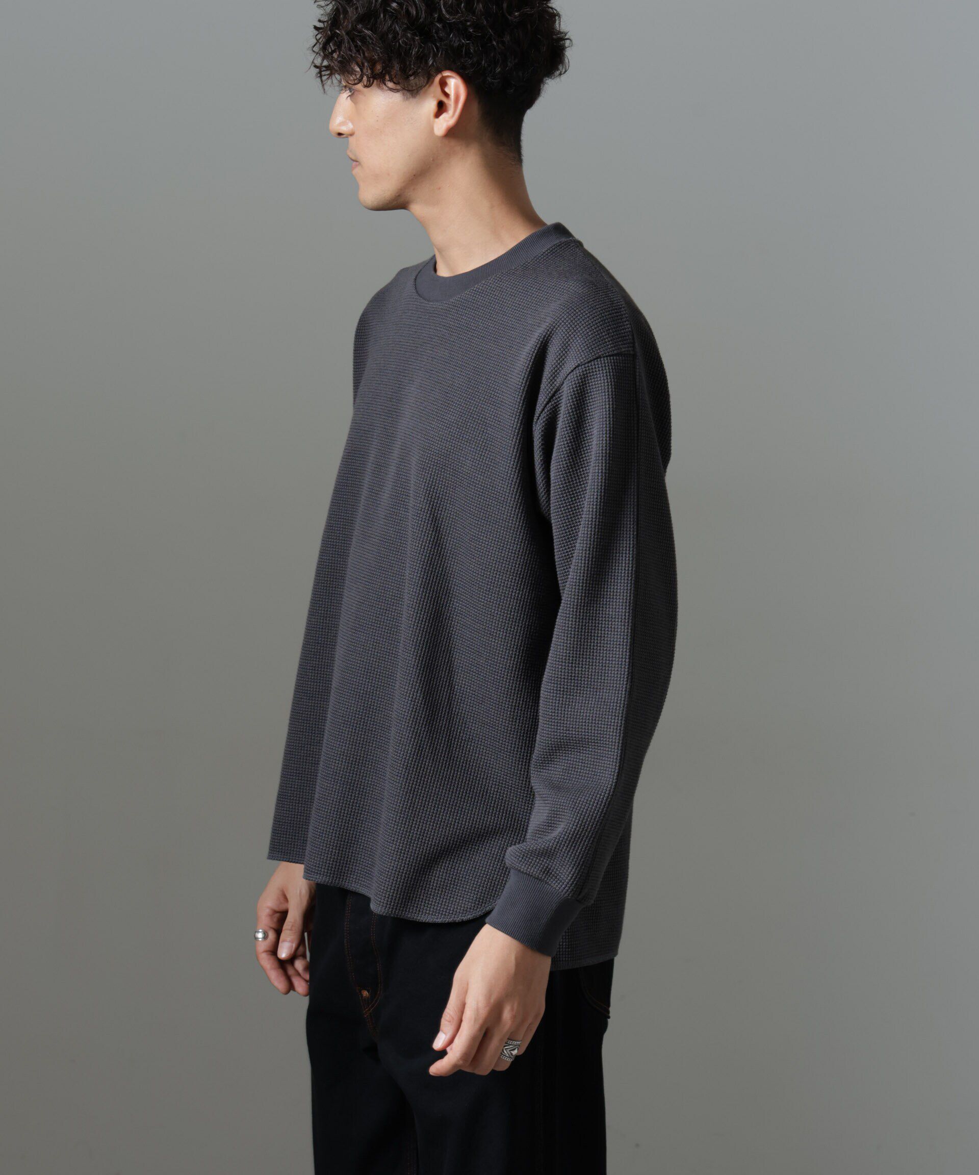 nano･universe「テクノワッフル ロングスリーブTシャツ」|Tシャツ・カットソー|