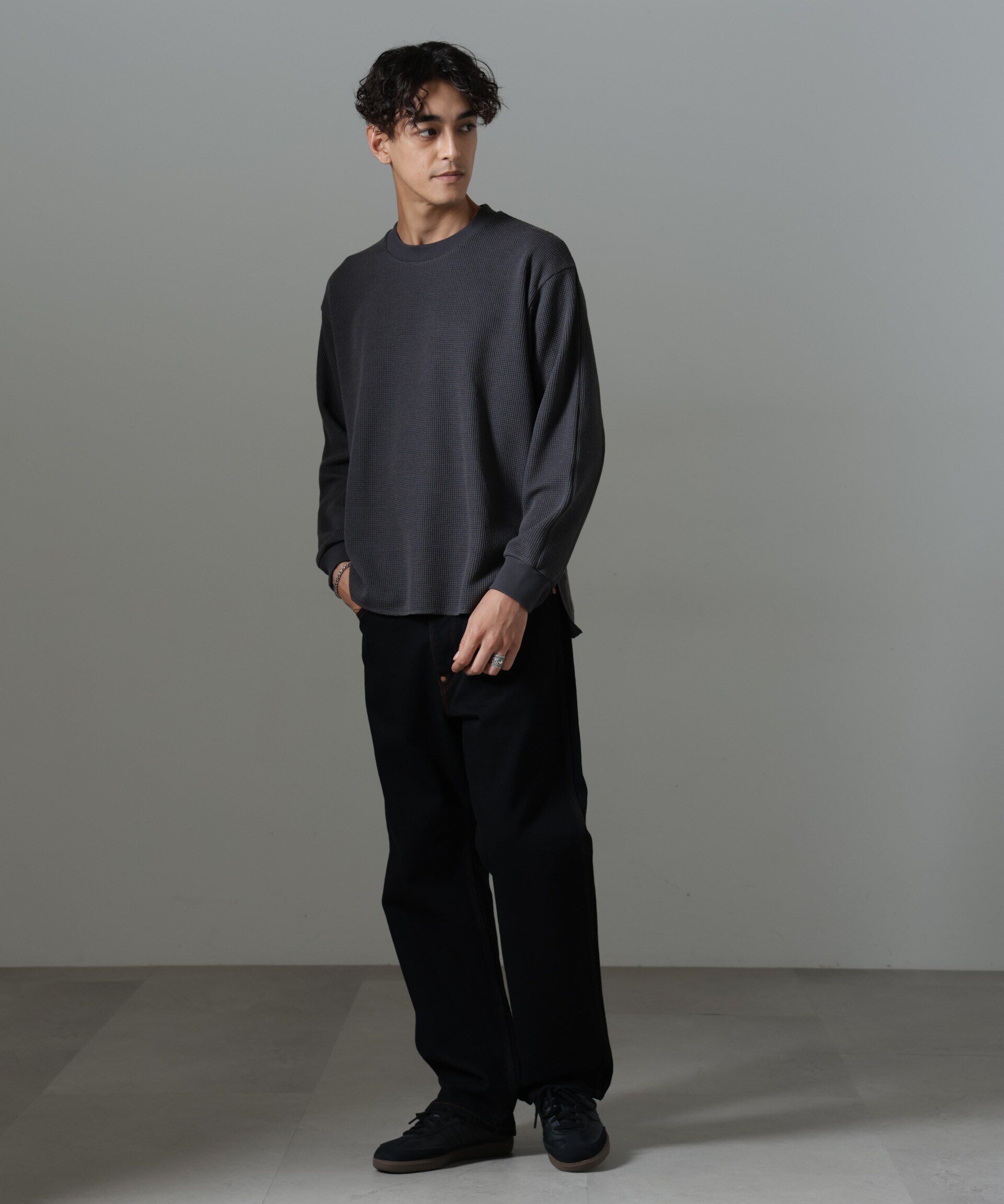 nano･universe「テクノワッフル ロングスリーブTシャツ」|Tシャツ・カットソー|