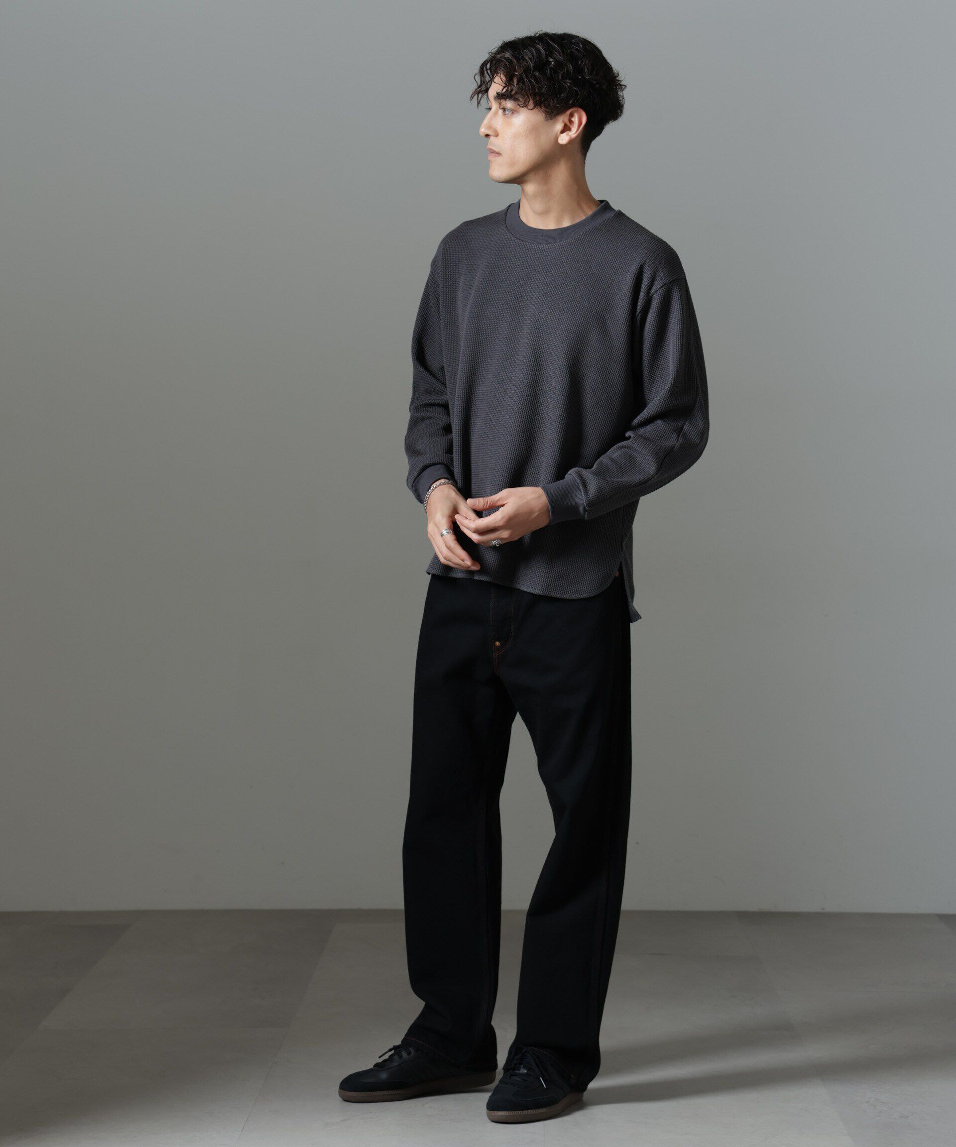 nano･universe「テクノワッフル ロングスリーブTシャツ」|Tシャツ・カットソー|