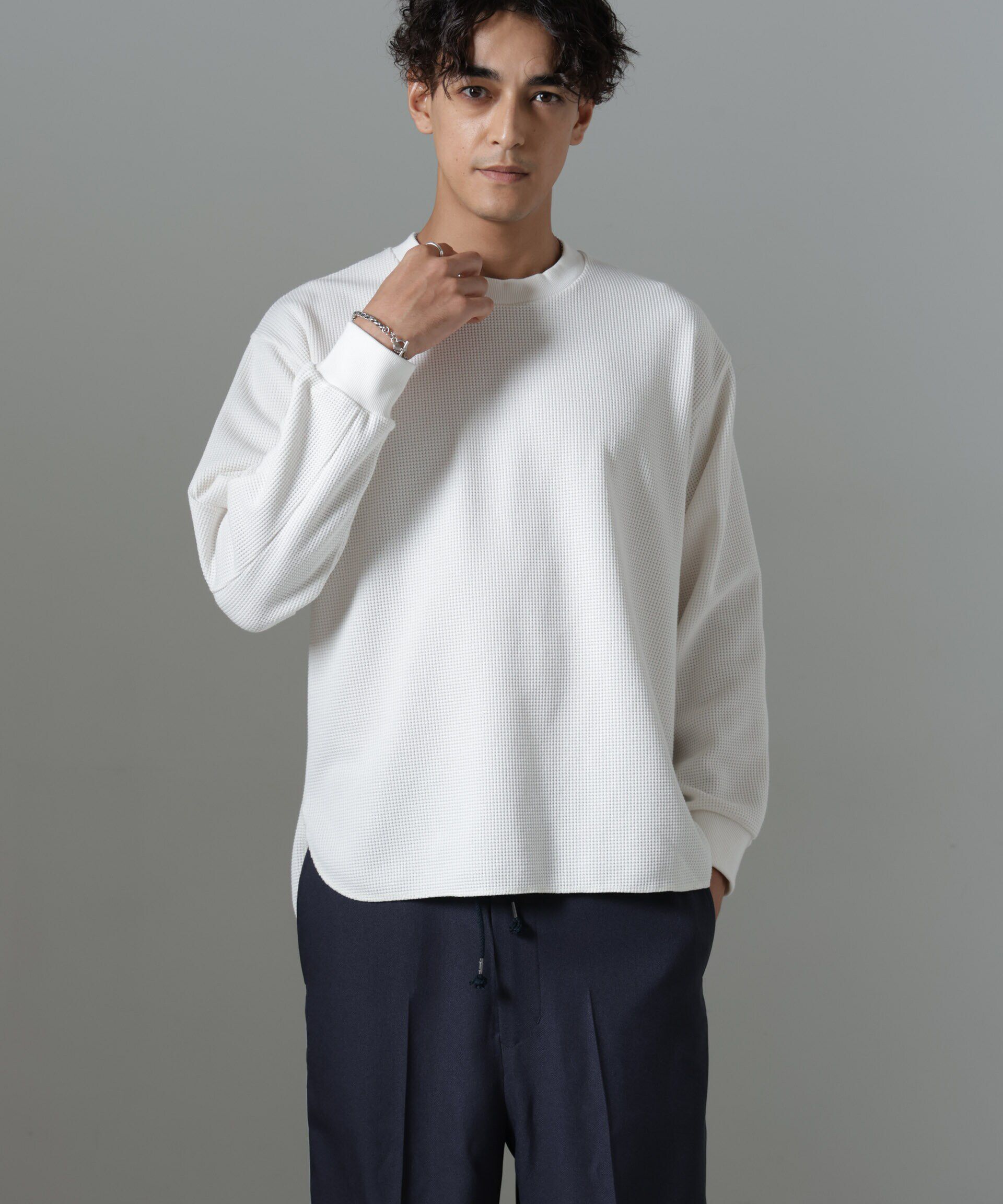 nano･universe「テクノワッフル ロングスリーブTシャツ」|Tシャツ・カットソー|