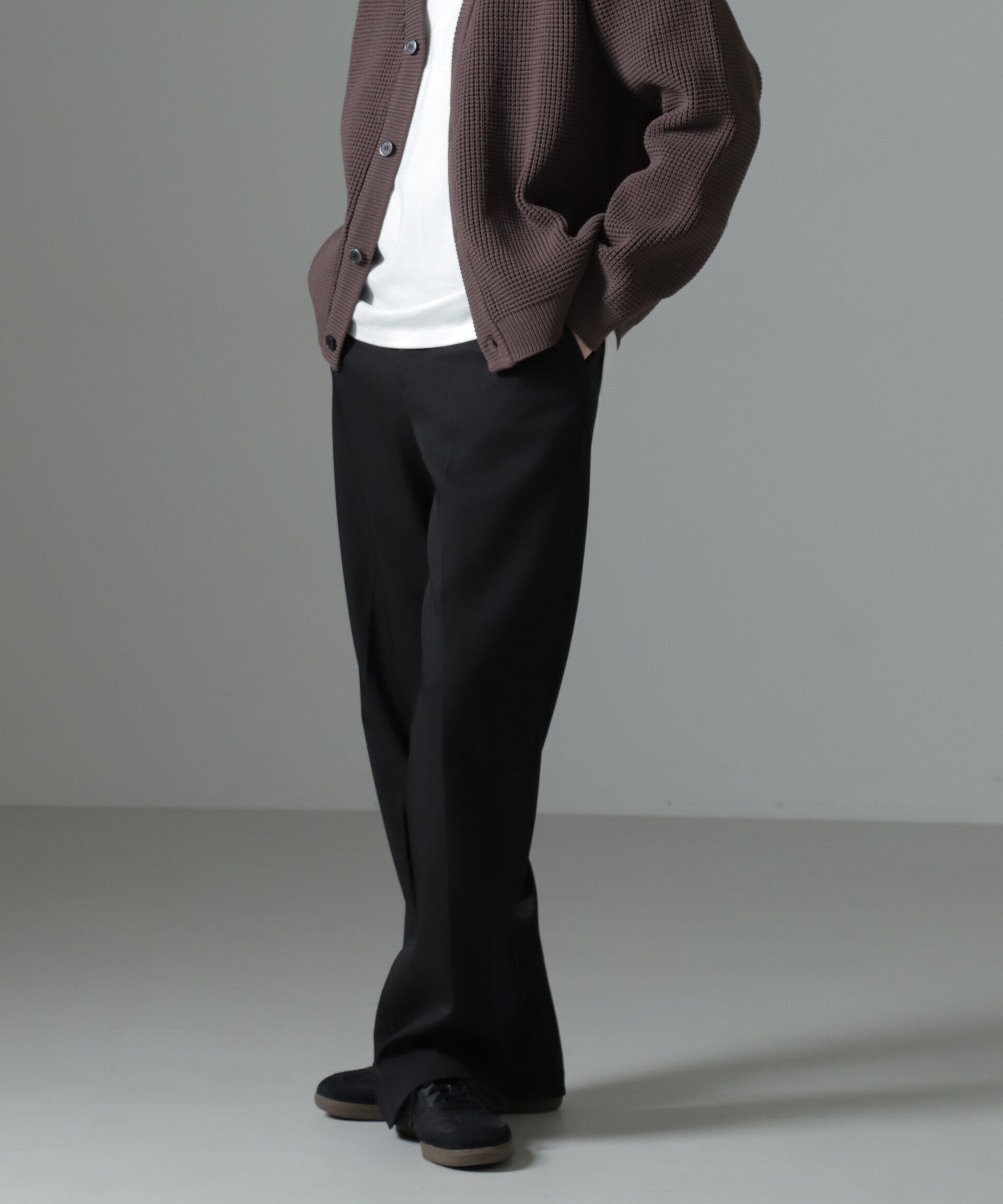 nano･universe「テクノギャバトラウザーズ」|チノ|ブラック