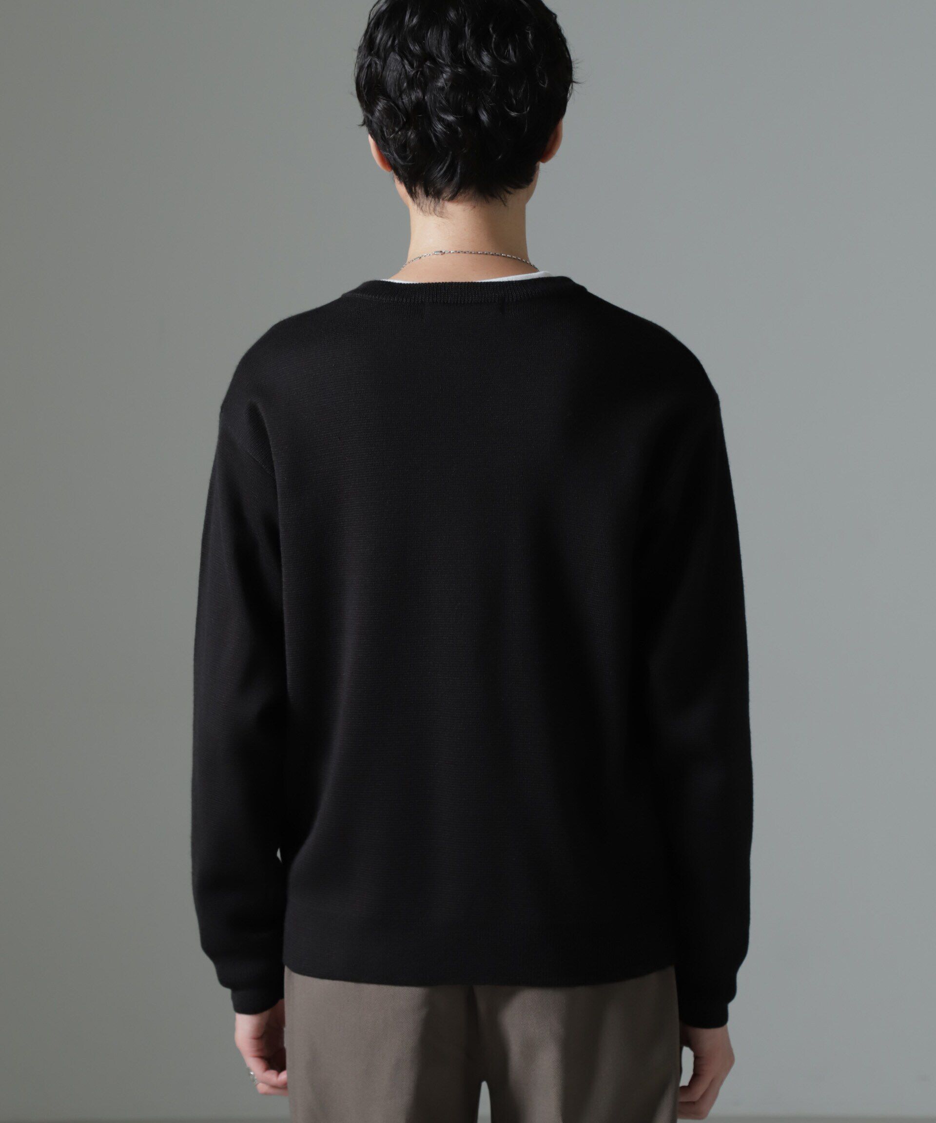 nano･universe「タスマニアミックス ミラノリブリラックスクルーネックニット」|ニット・セーター|