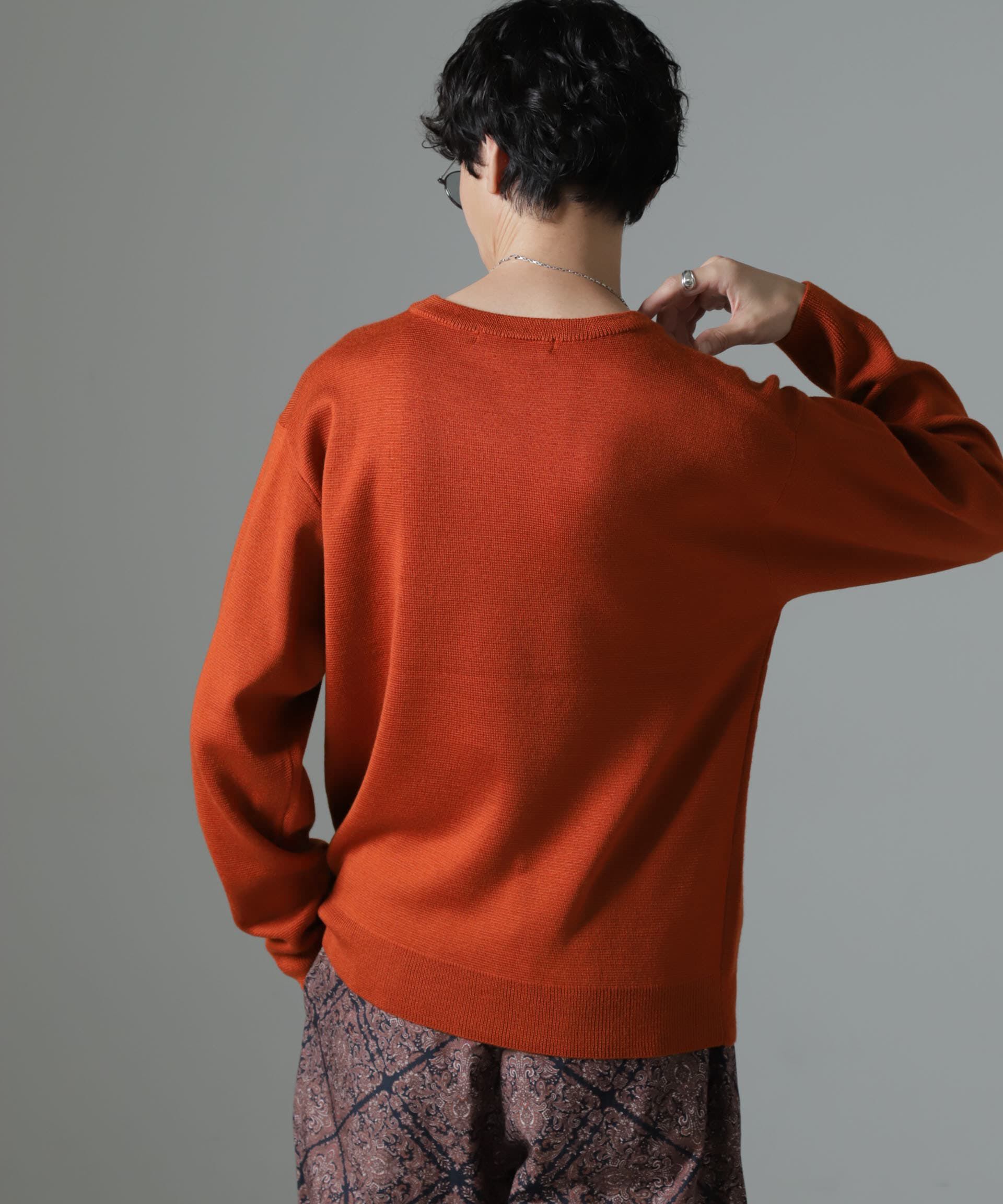 nano･universe「タスマニアミックス ミラノリブリラックスクルーネックニット」|ニット・セーター|