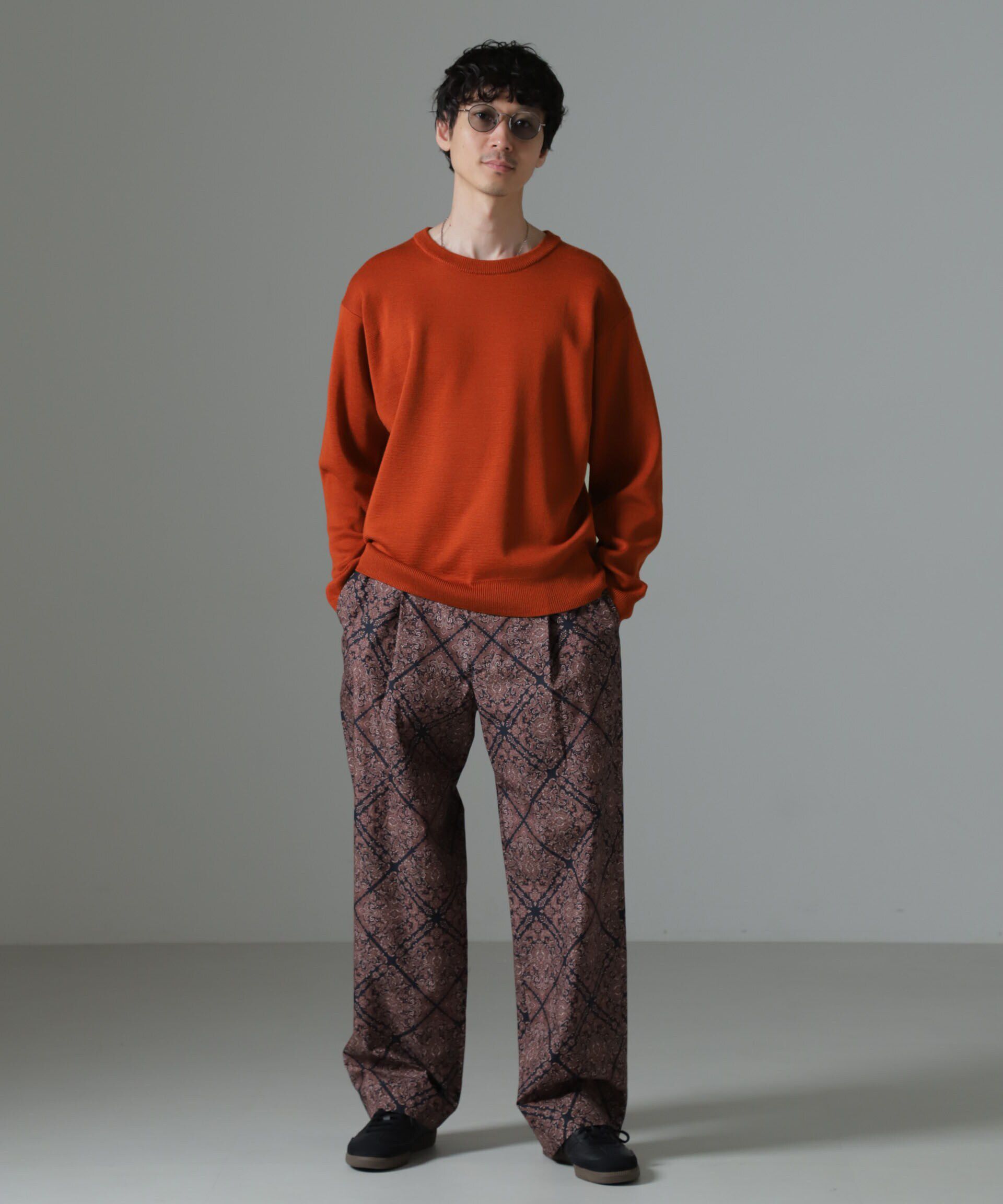 nano･universe「タスマニアミックス ミラノリブリラックスクルーネックニット」|ニット・セーター|