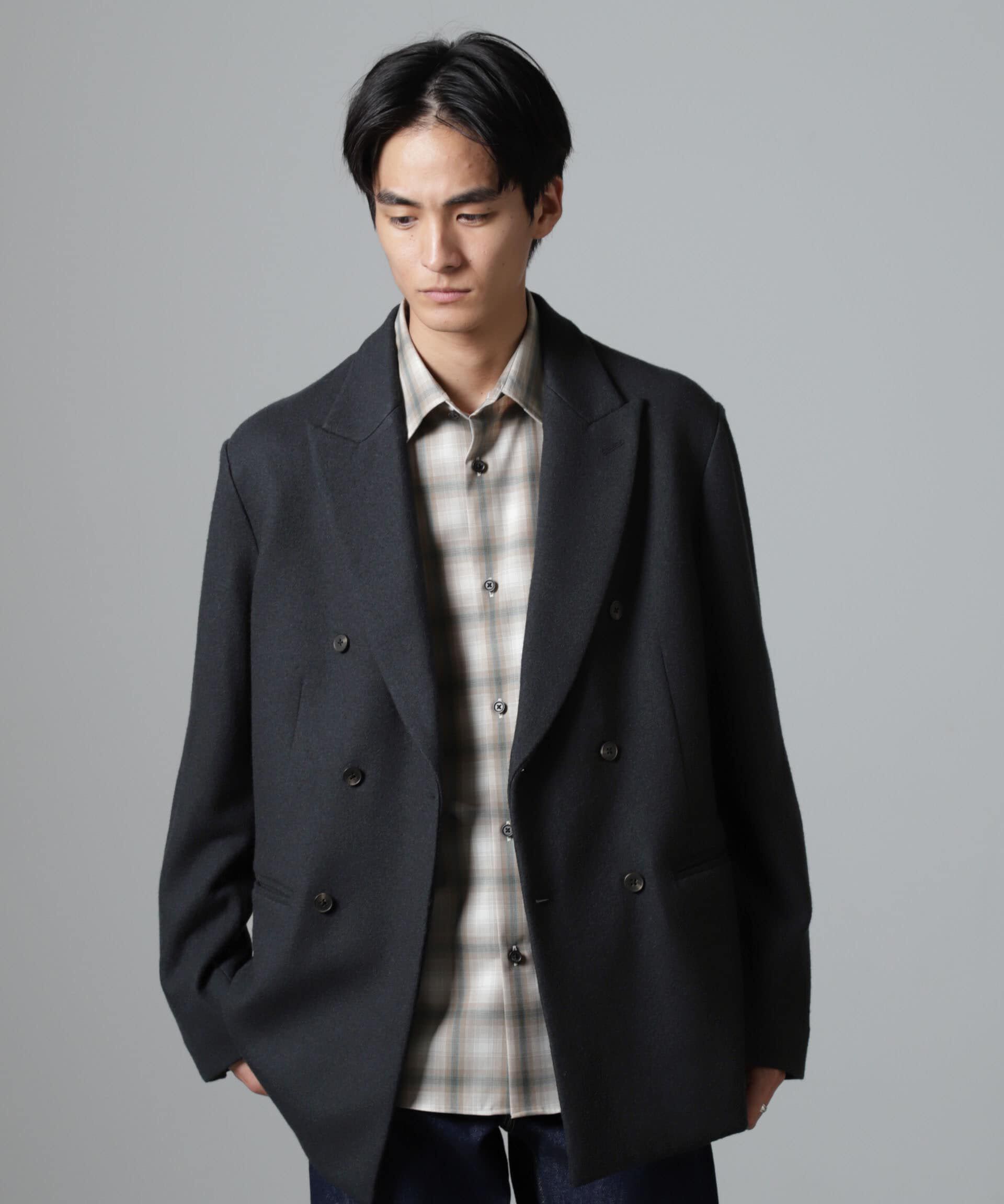 nano･universe「「100%ウール」ピークドラペルダブルジャケット」|テーラードジャケット|