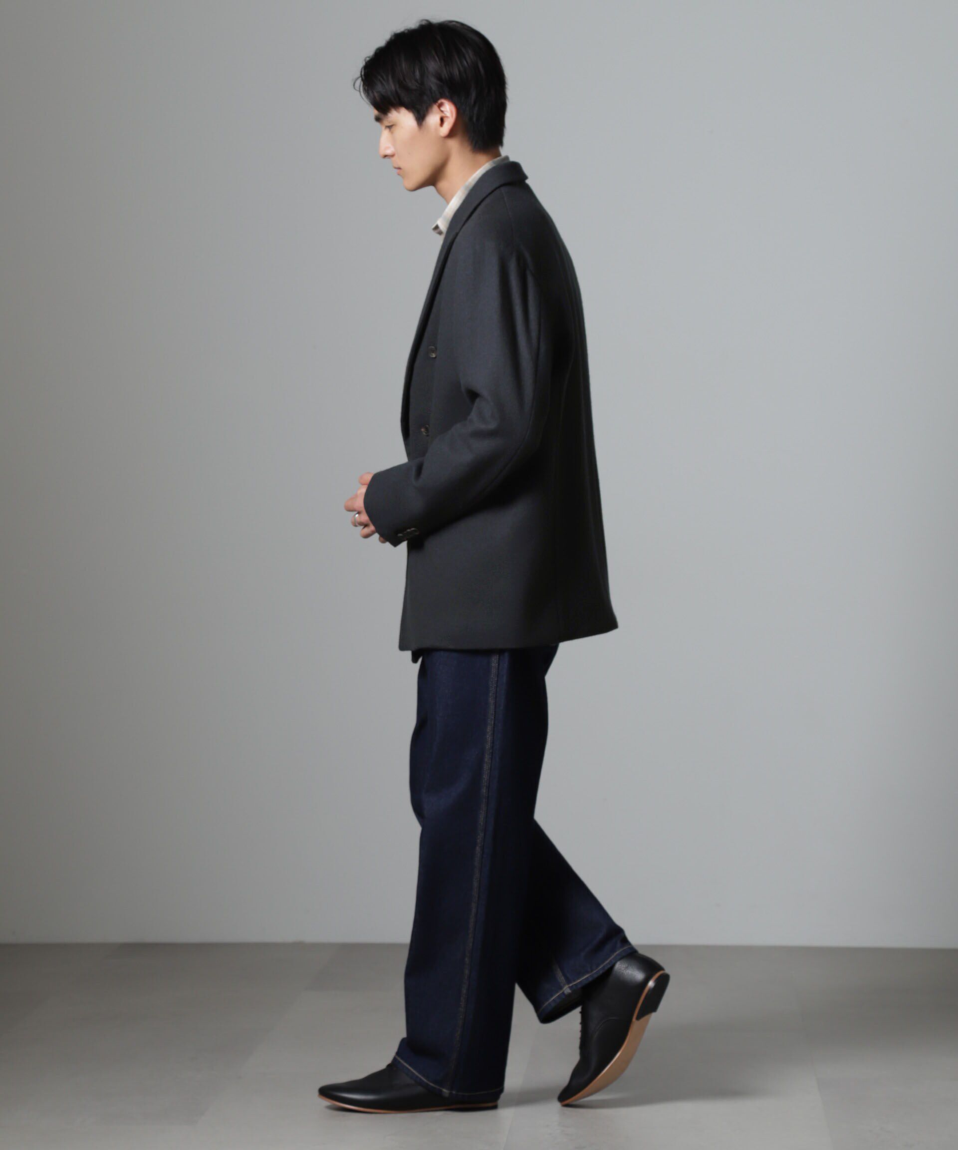 nano･universe「「100%ウール」ピークドラペルダブルジャケット」|テーラードジャケット|