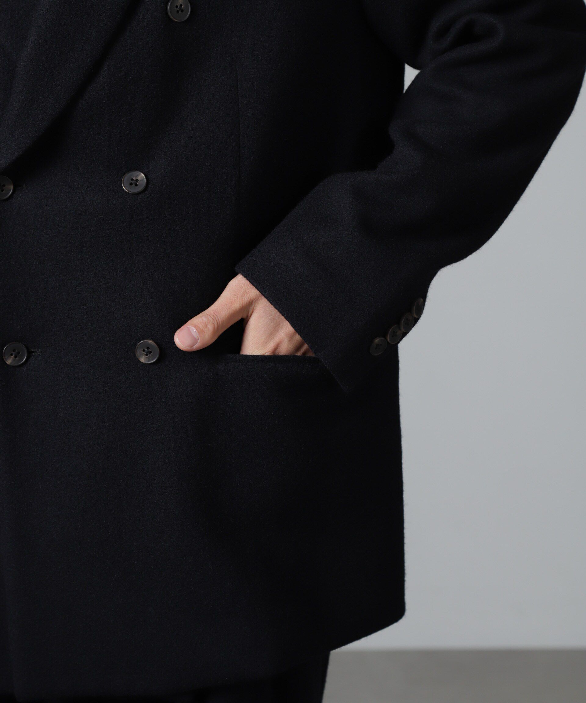 nano･universe「「100%ウール」ピークドラペルダブルジャケット」|テーラードジャケット|
