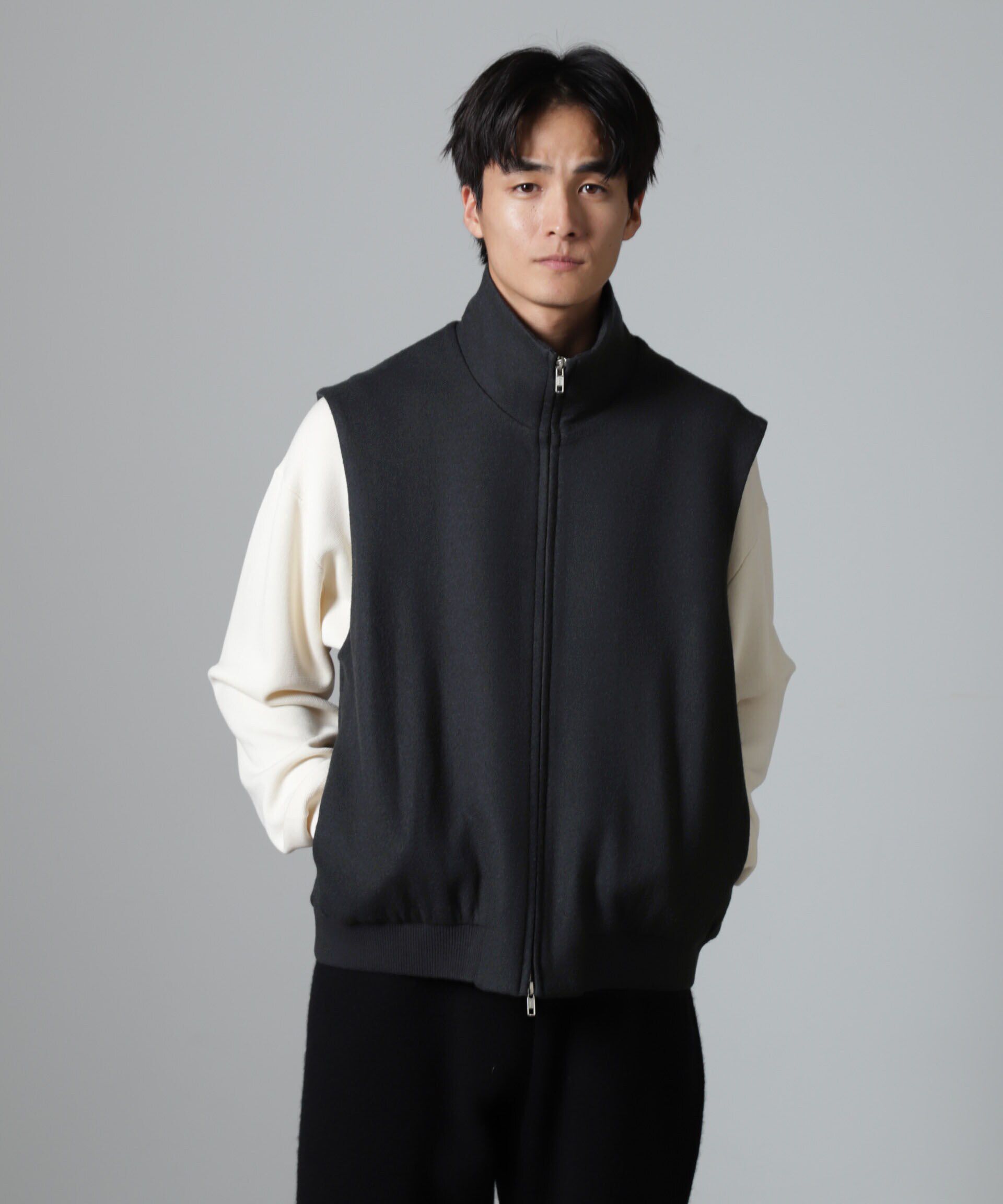 nano･universe「「100%ウール」ジップベスト」|ダウンベスト・ベスト|