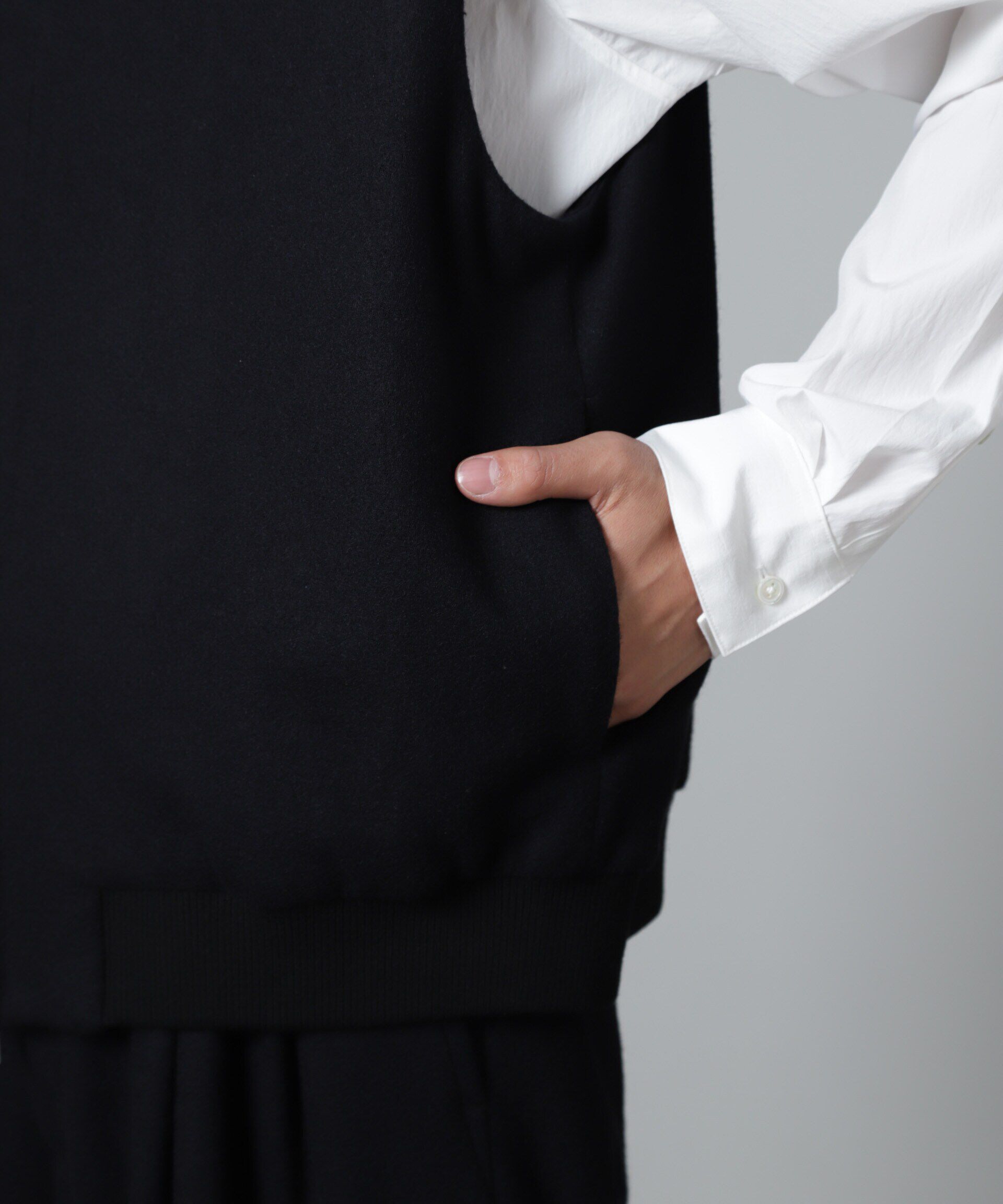 nano･universe「「100%ウール」ジップベスト」|ダウンベスト・ベスト|