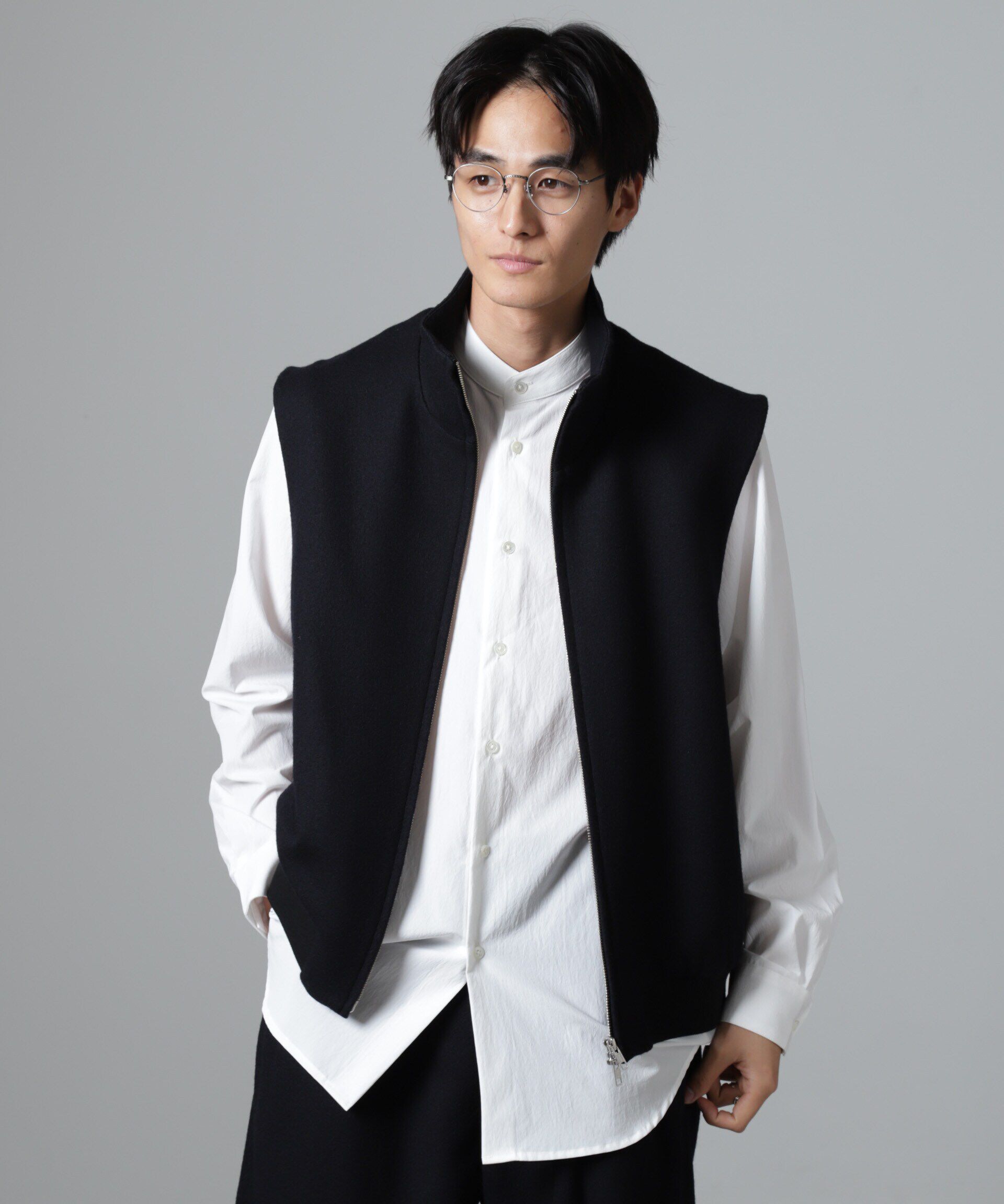 nano･universe「「100%ウール」ジップベスト」|ダウンベスト・ベスト|