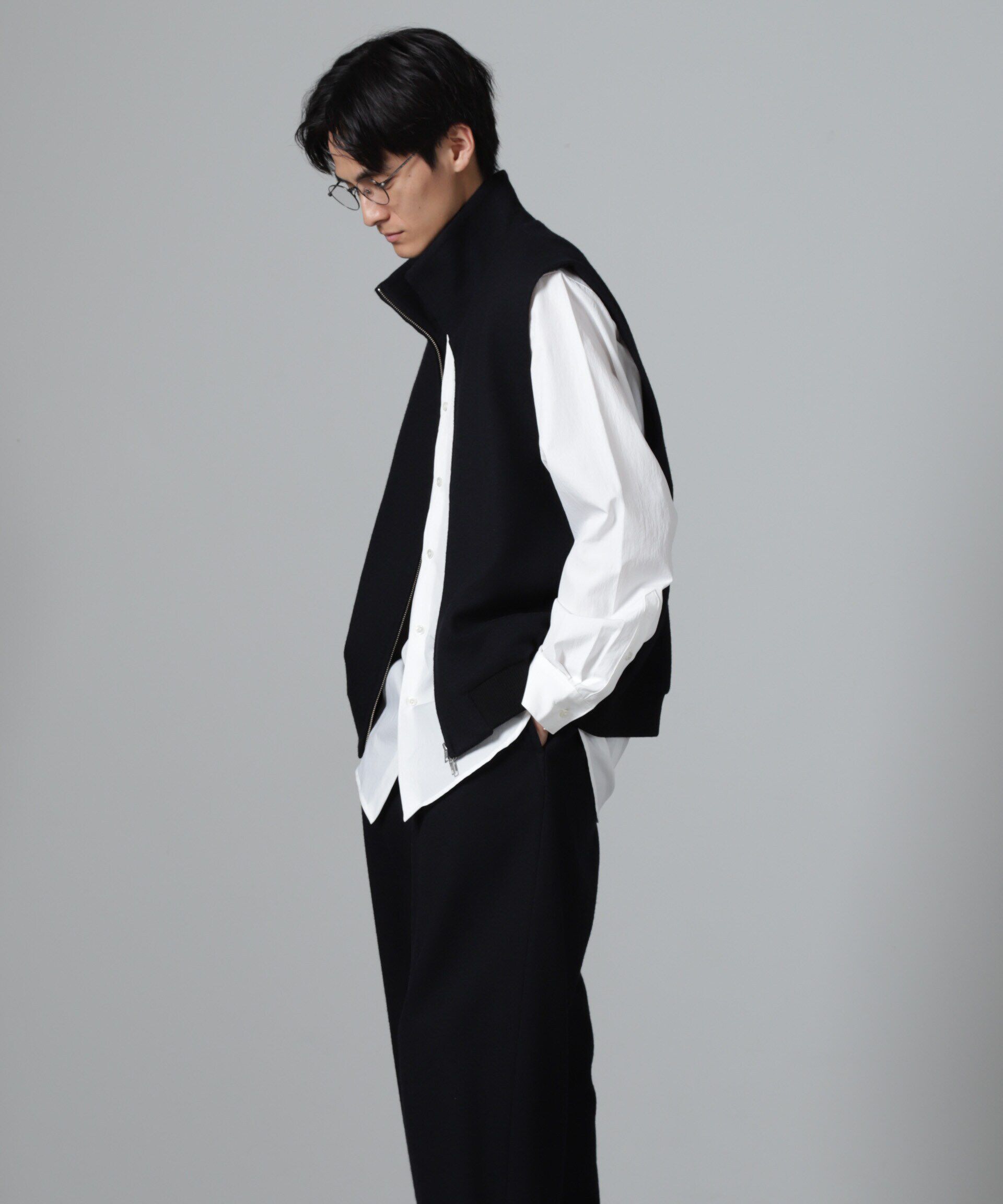 nano･universe「「100%ウール」ジップベスト」|ダウンベスト・ベスト|