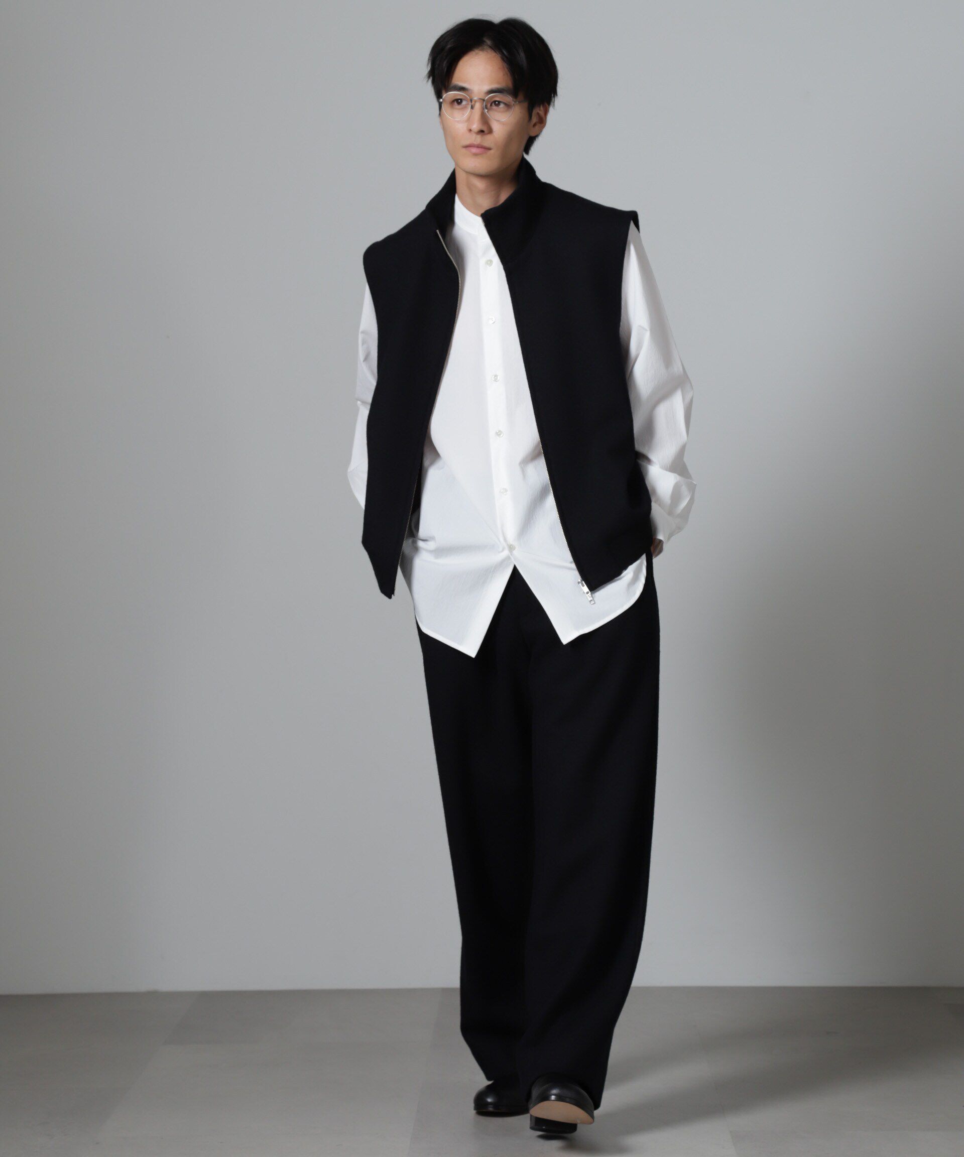 nano･universe「「100%ウール」ジップベスト」|ダウンベスト・ベスト|