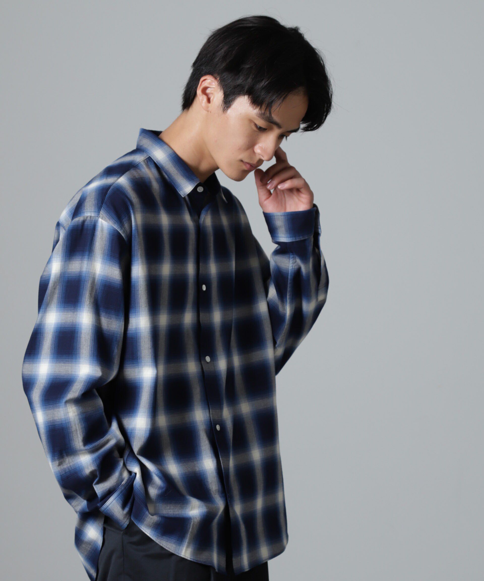 nano･universe「ツイルソフトオンブレチェックシャツ」|シャツ・ブラウス|