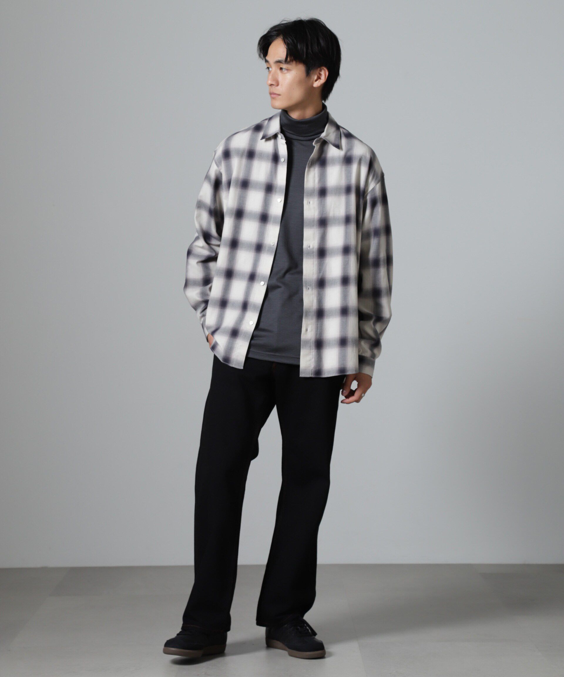nano･universe「ツイルソフトオンブレチェックシャツ」|シャツ・ブラウス|