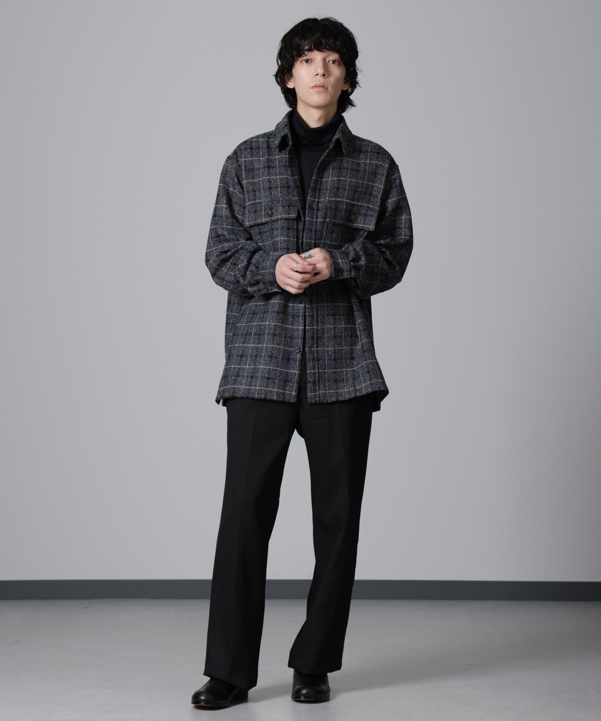 nano･universe「ライトツイードダブルポケットシャツブルゾン」|ブルゾン・スタジャン|