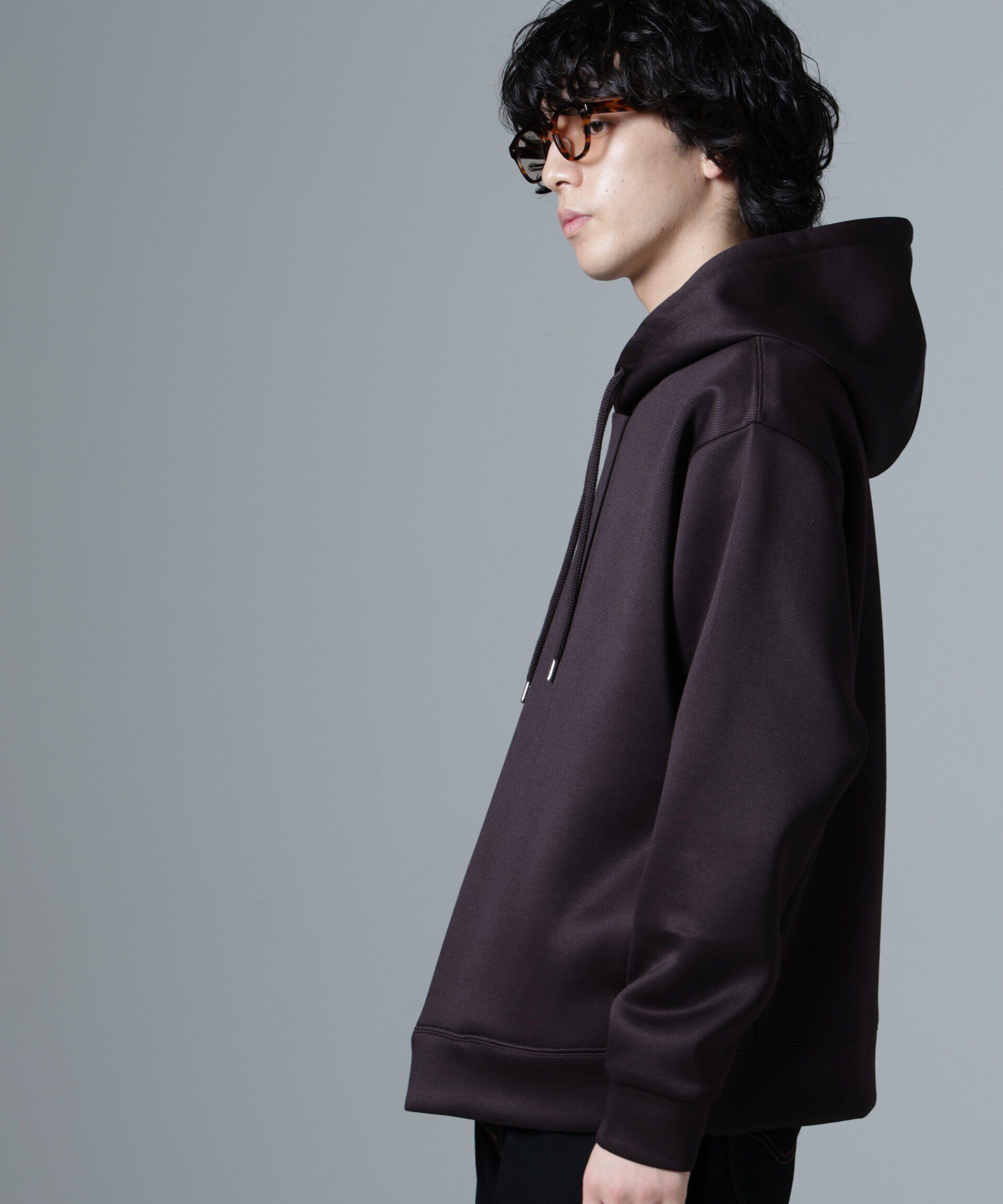 nano･universe「ツイルダンボールパーカー」|Tシャツ・カットソー|D.ブラウン2