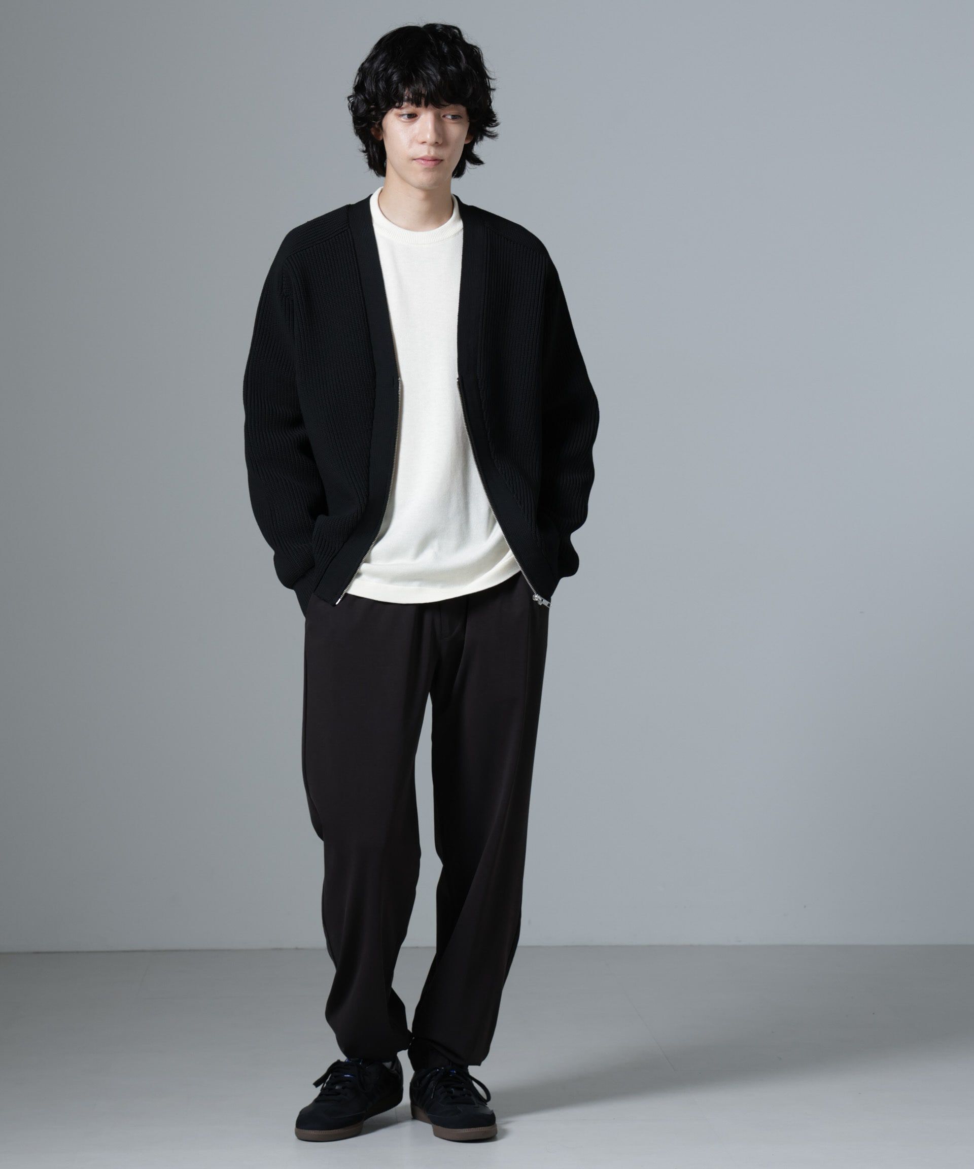 nano･universe「スポンディッシュZIPカーディガン」|ニット・セーター|