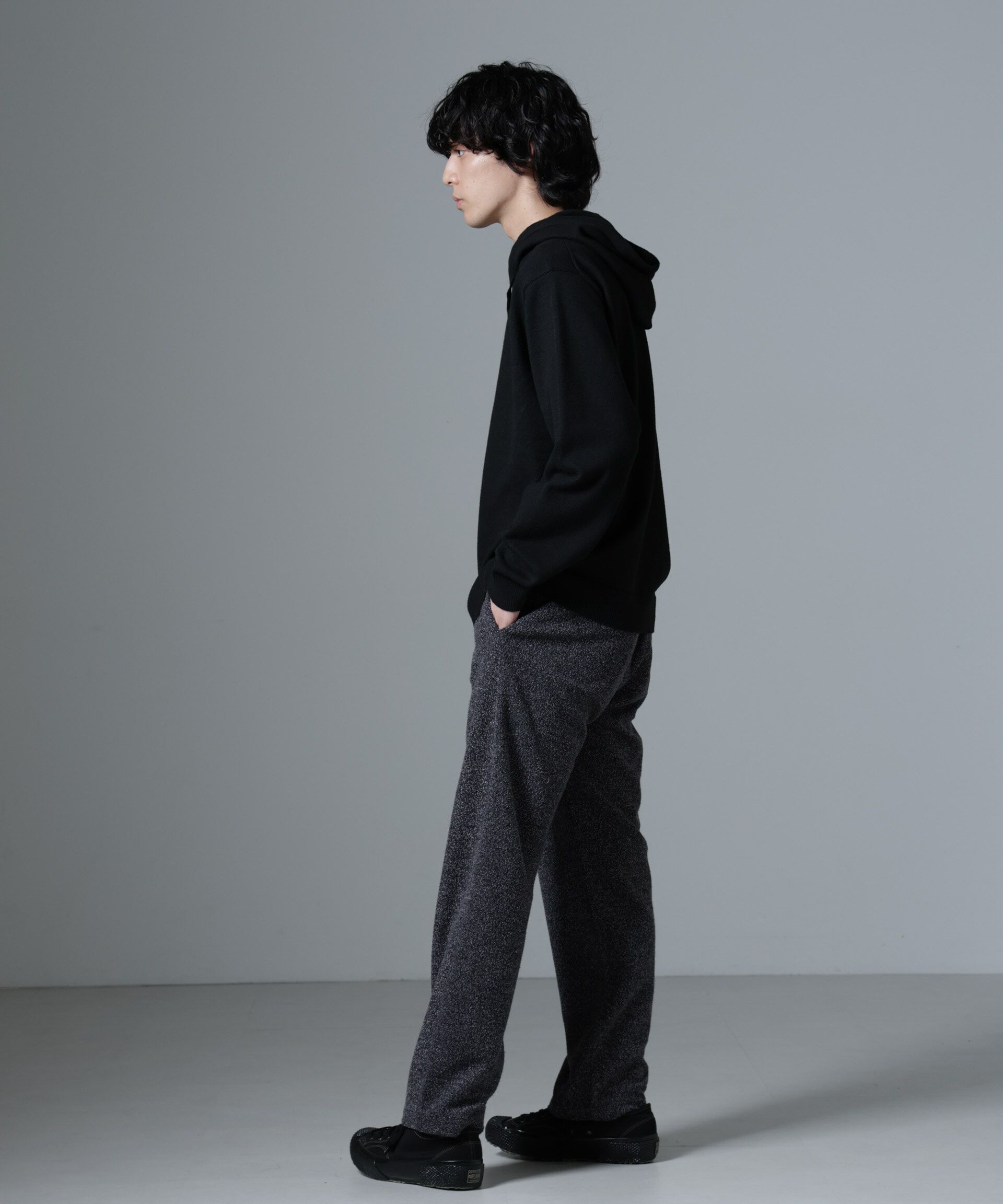 nano･universe「天竺編みニットパーカー」|ニット・セーター|