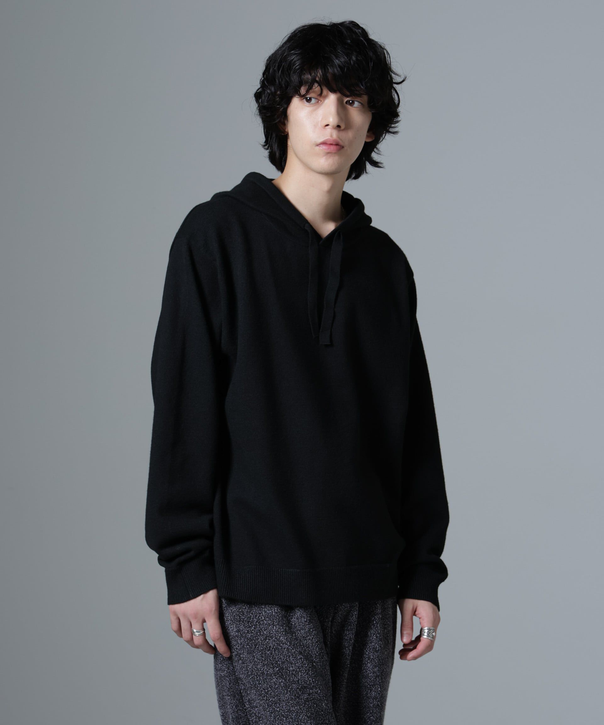 nano･universe「天竺編みニットパーカー」|ニット・セーター|