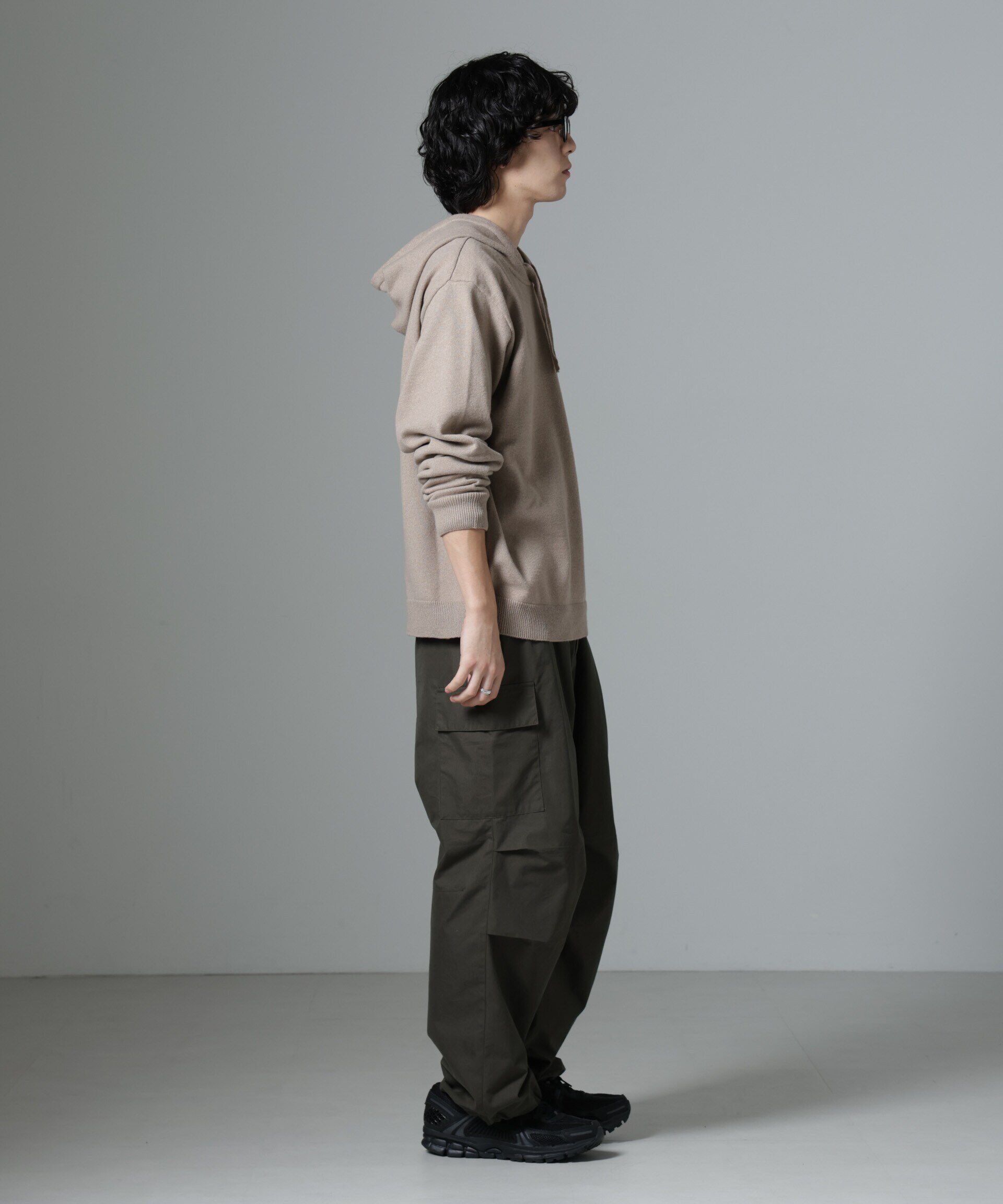 nano･universe「天竺編みニットパーカー」|ニット・セーター|