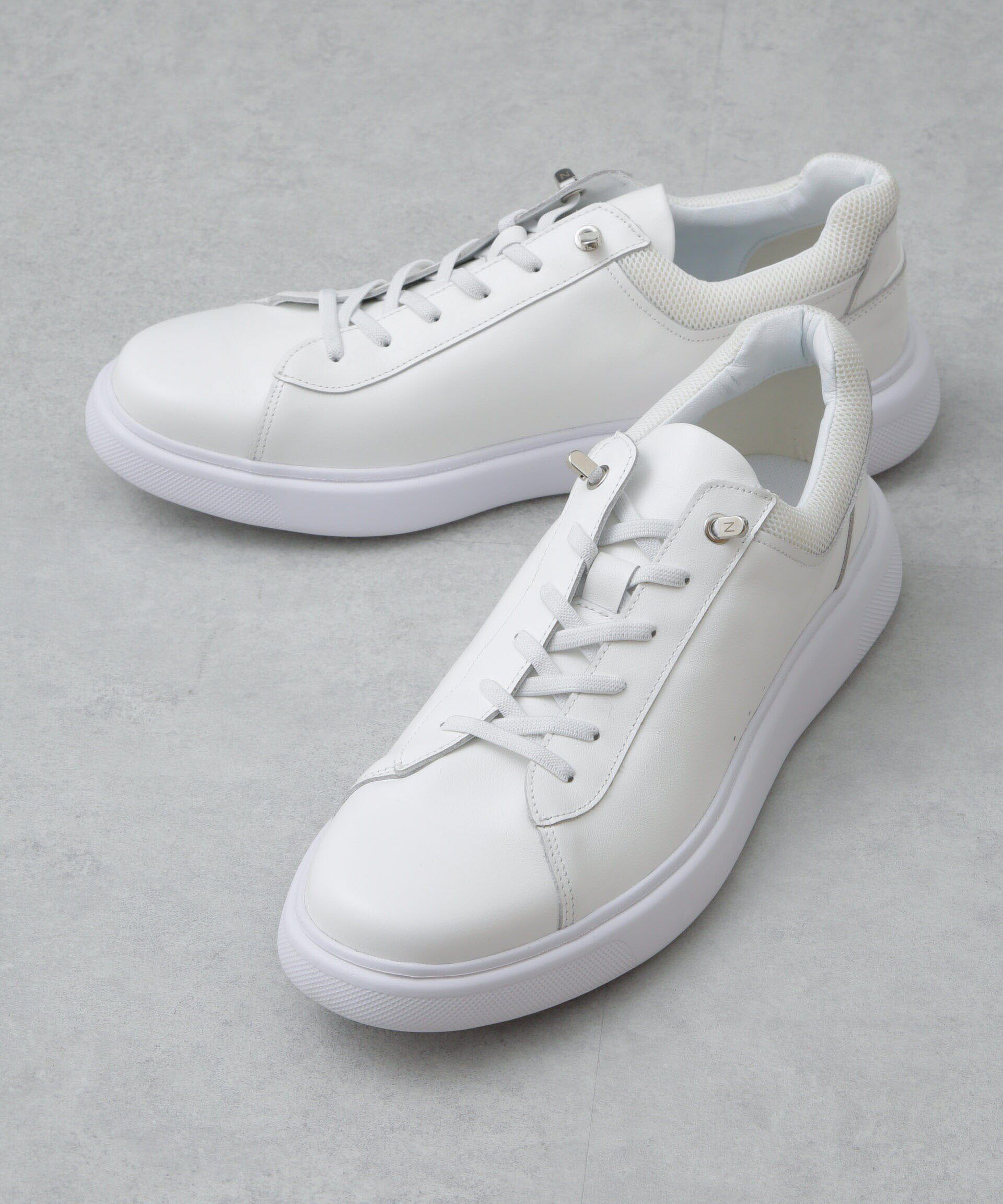 nano･universe「「N SERIES」アクティブレザースニーカー&times;BMZソール」|スニーカー|ホワイト