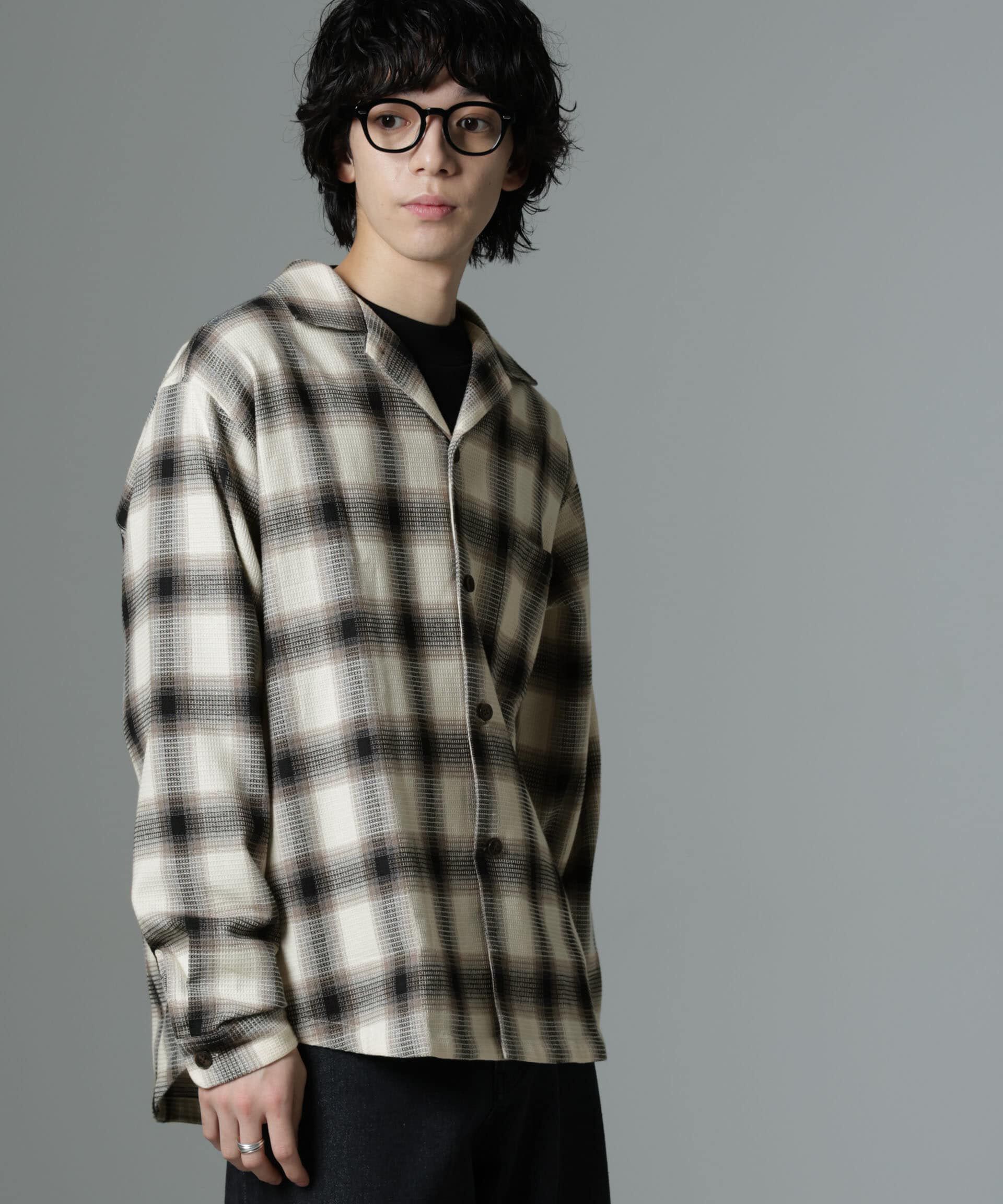 nano･universe「チェックワッフルシャツ」|シャツ・ブラウス|