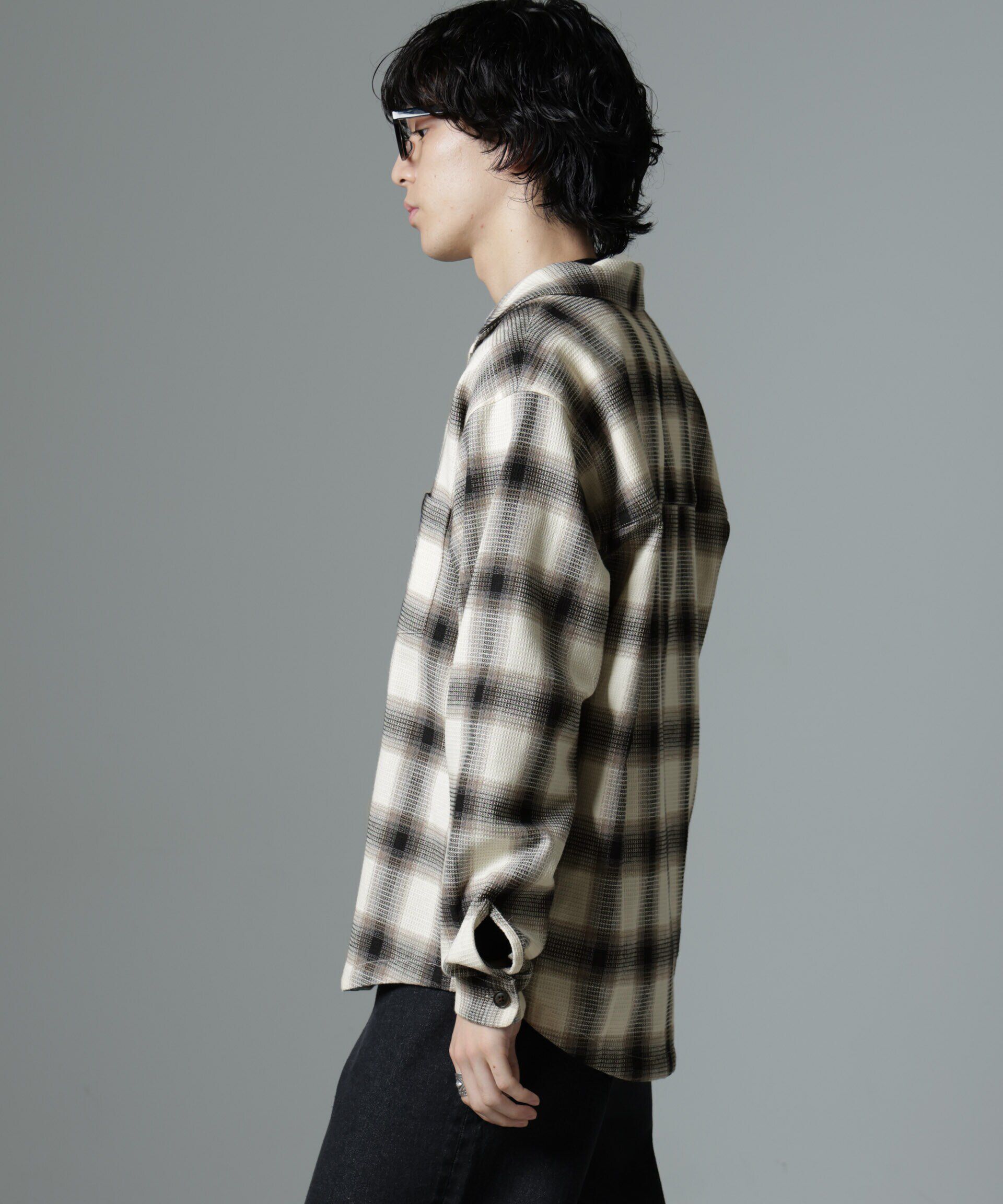 nano･universe「チェックワッフルシャツ」|シャツ・ブラウス|