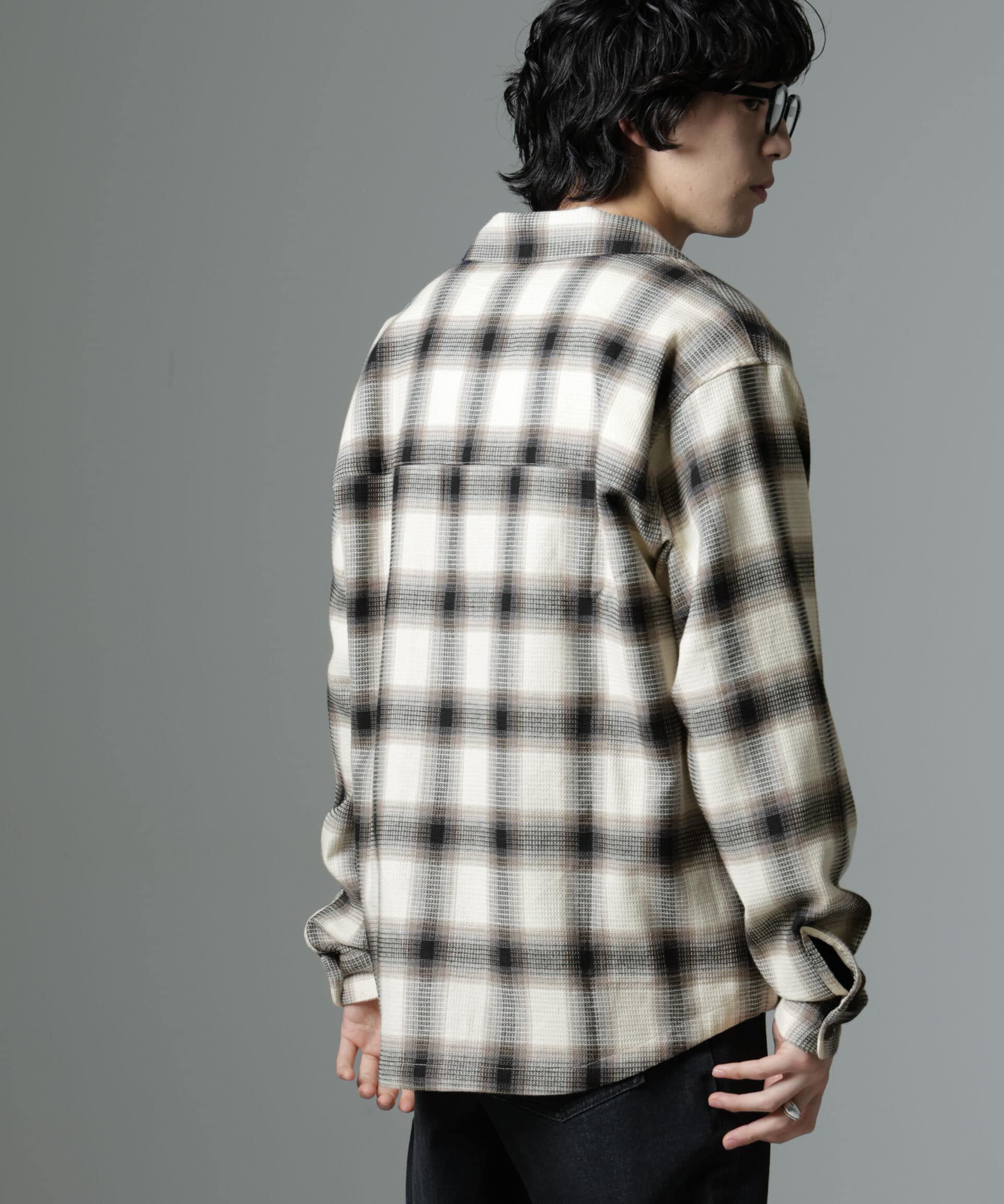 nano･universe「チェックワッフルシャツ」|シャツ・ブラウス|