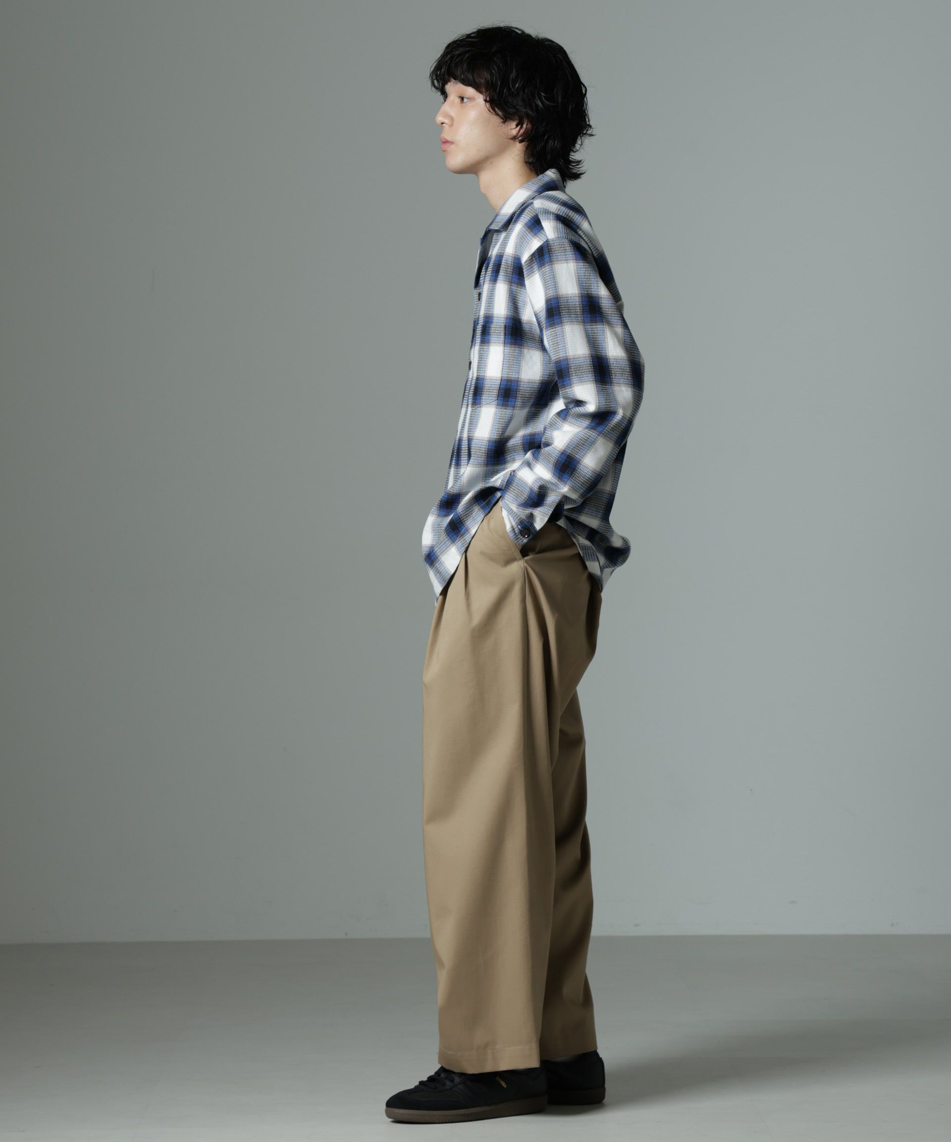 nano･universe「チェックワッフルシャツ」|シャツ・ブラウス|