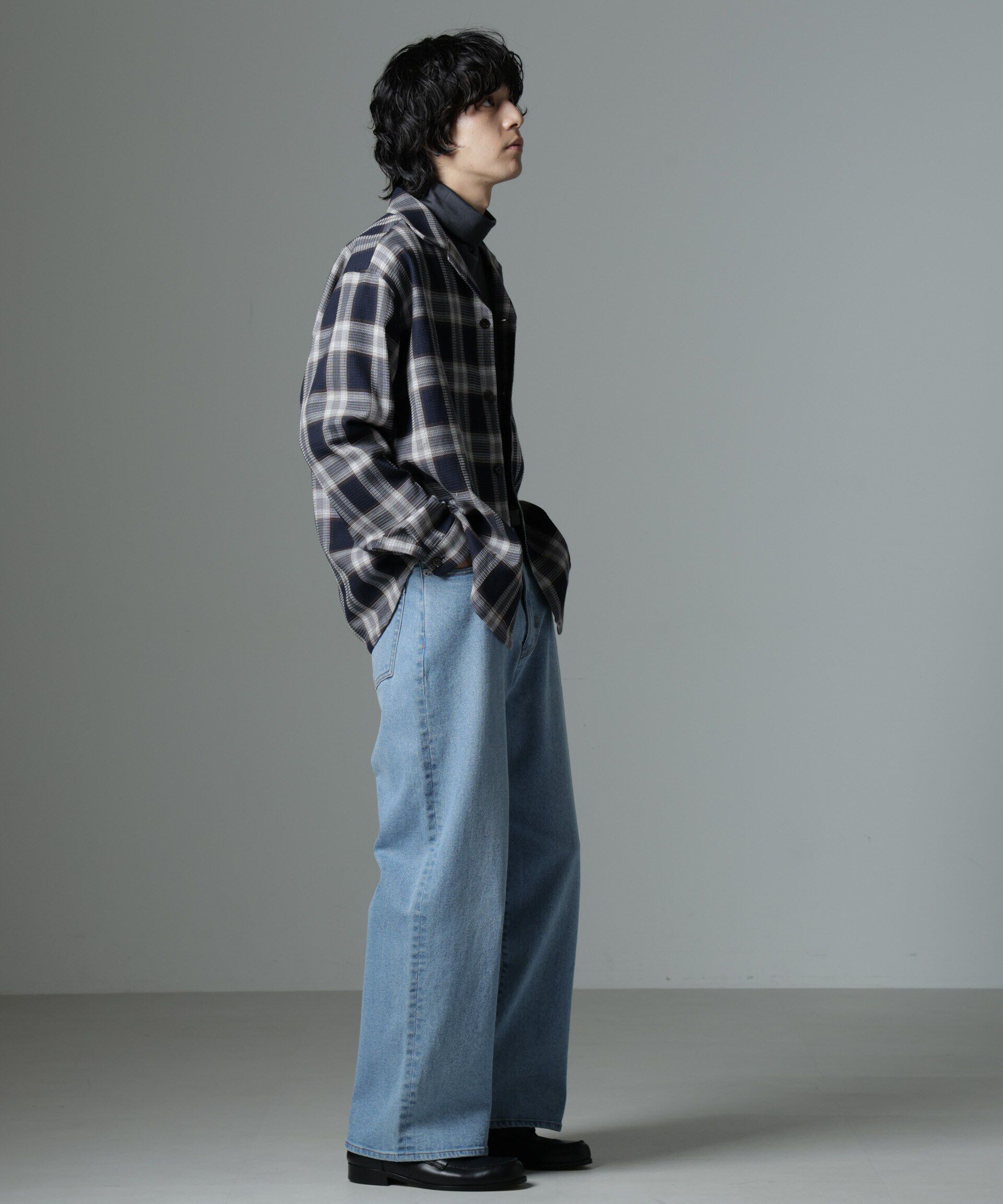 nano･universe「チェックワッフルシャツ」|シャツ・ブラウス|