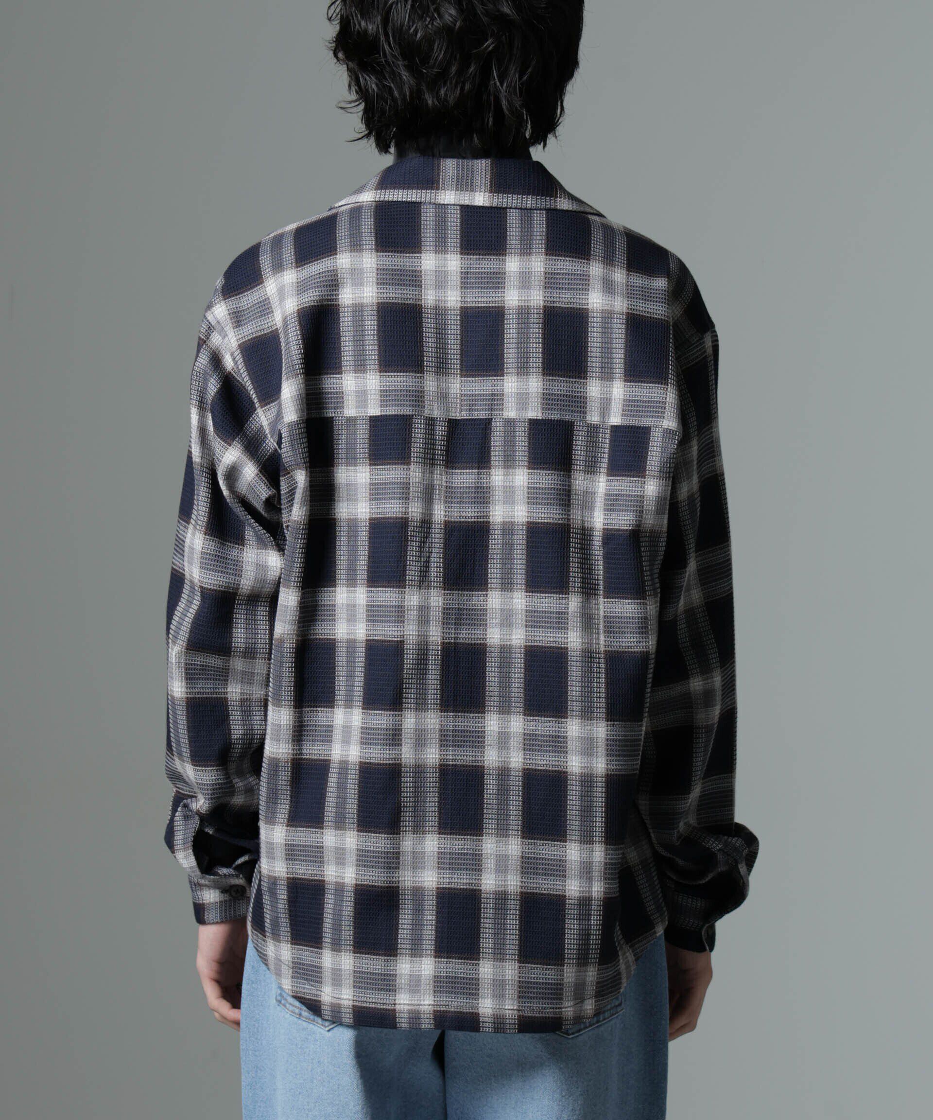 nano･universe「チェックワッフルシャツ」|シャツ・ブラウス|