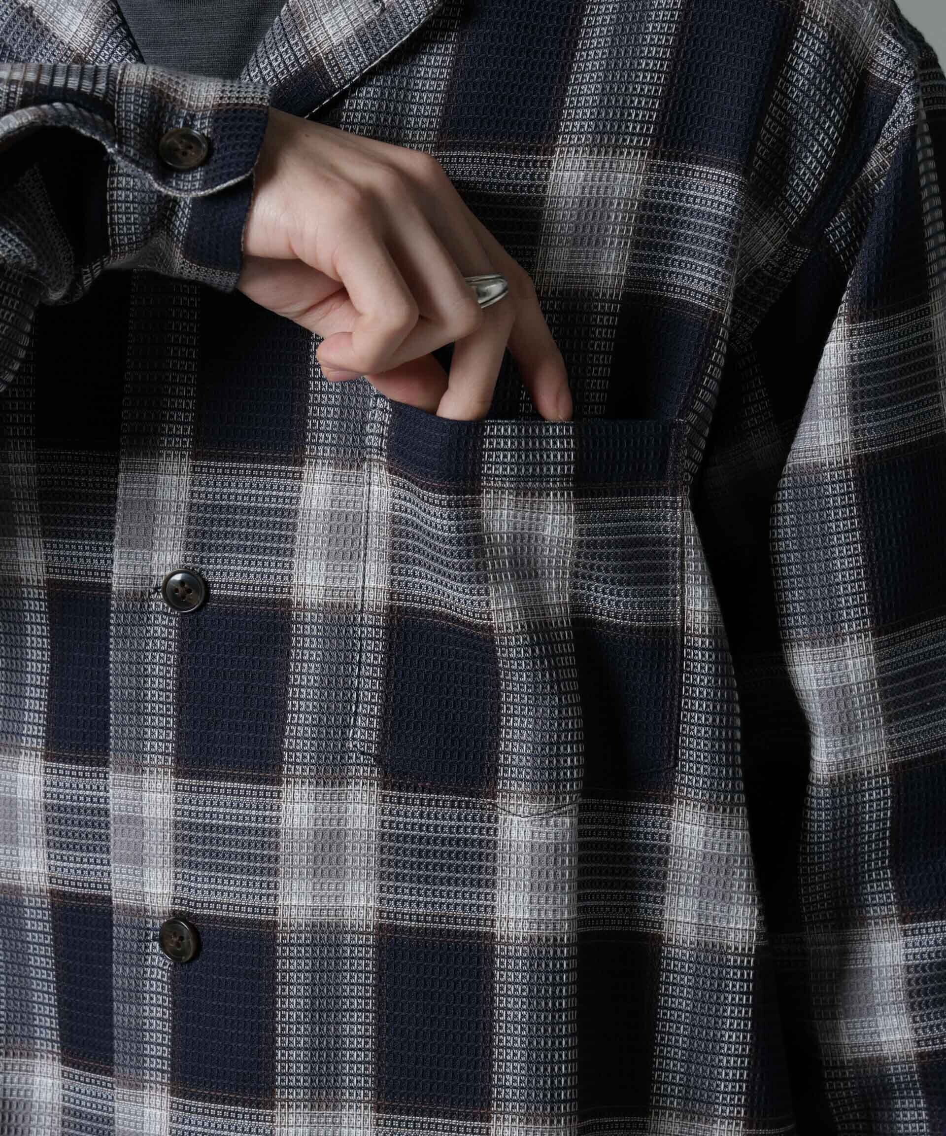 nano･universe「チェックワッフルシャツ」|シャツ・ブラウス|