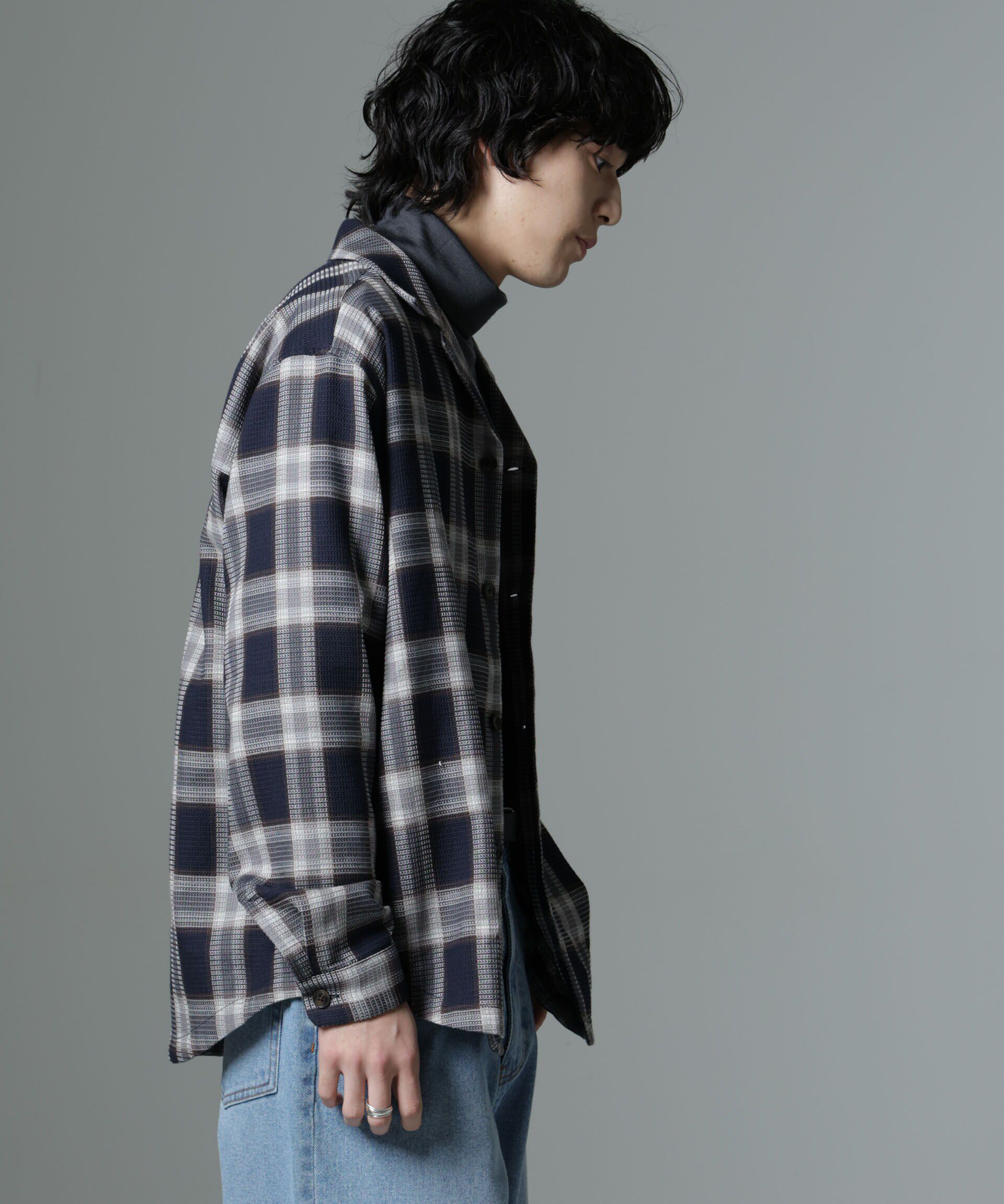 nano･universe「チェックワッフルシャツ」|シャツ・ブラウス|