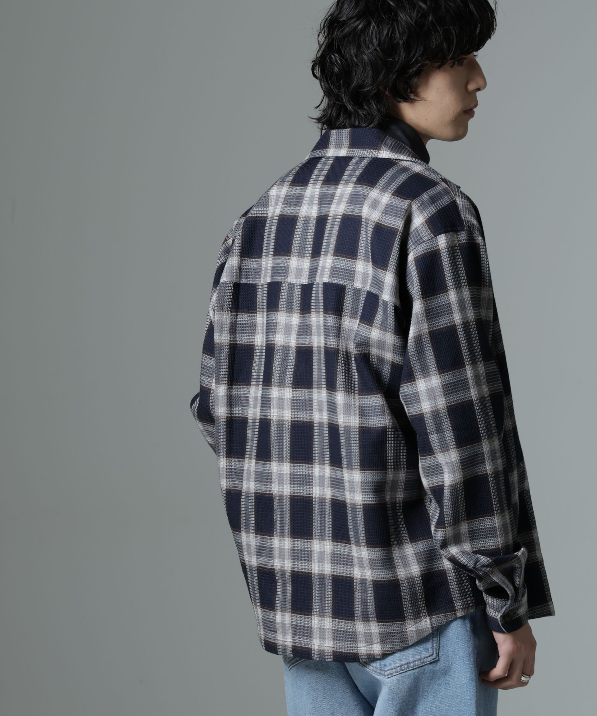 nano･universe「チェックワッフルシャツ」|シャツ・ブラウス|