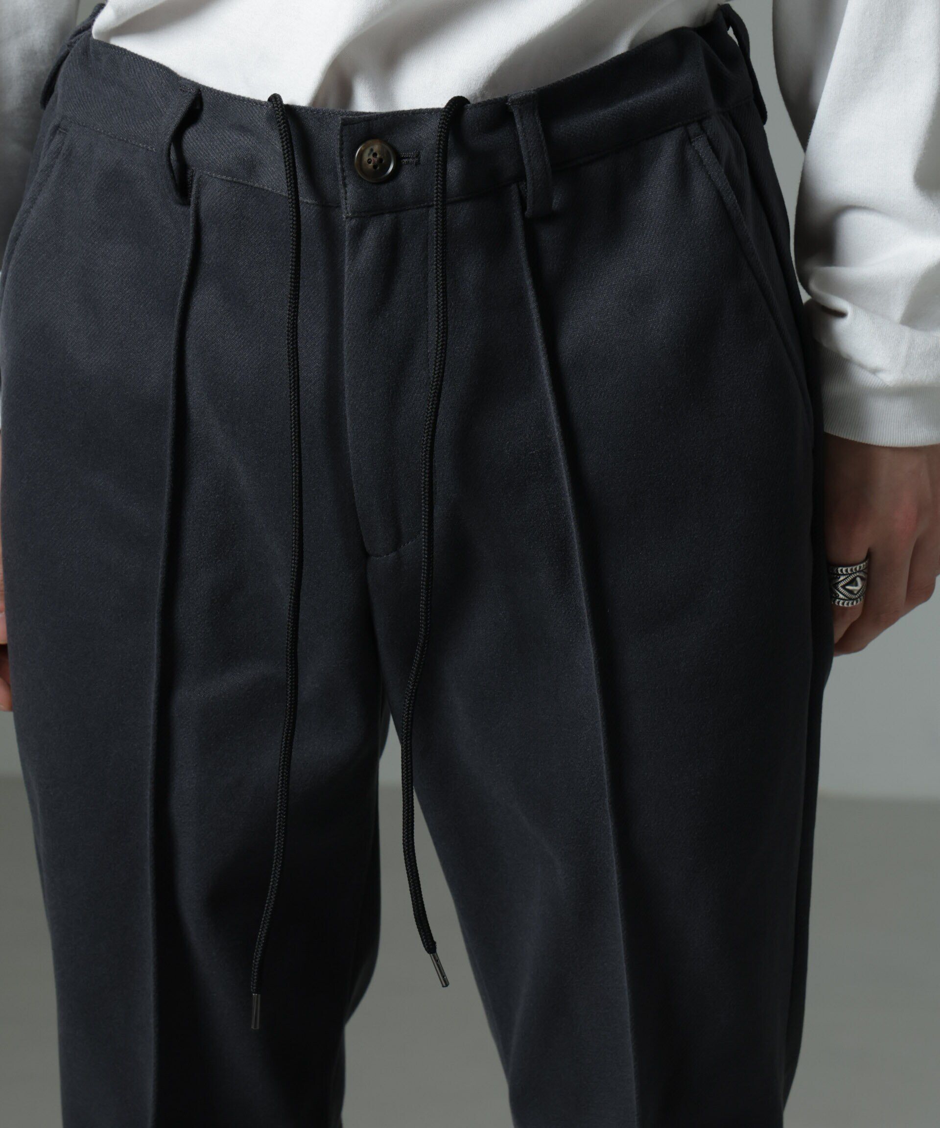 nano･universe「「MC」coveross(R)TECH WARM 裏起毛ツイル イージースラックス」|チノ|