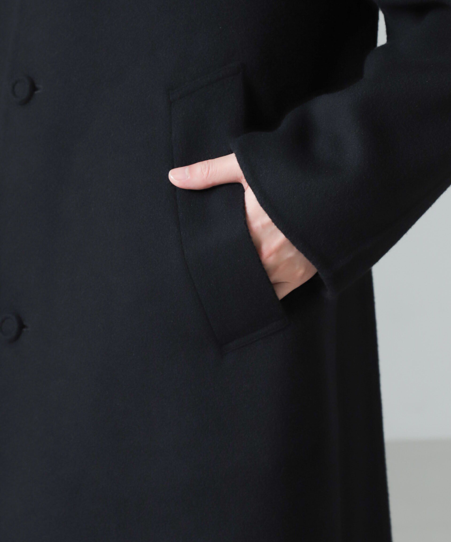 nano･universe「ダブルフェイスウールリバーバルカラーコート」|その他|