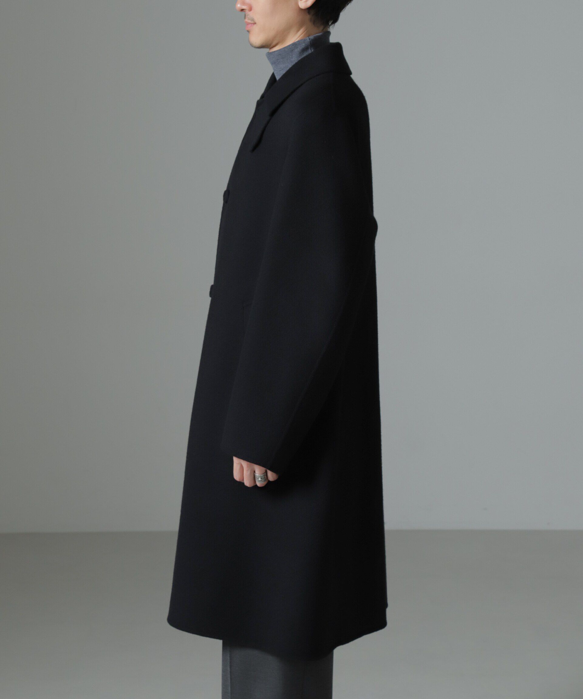 nano･universe「ダブルフェイスウールリバーバルカラーコート」|その他|