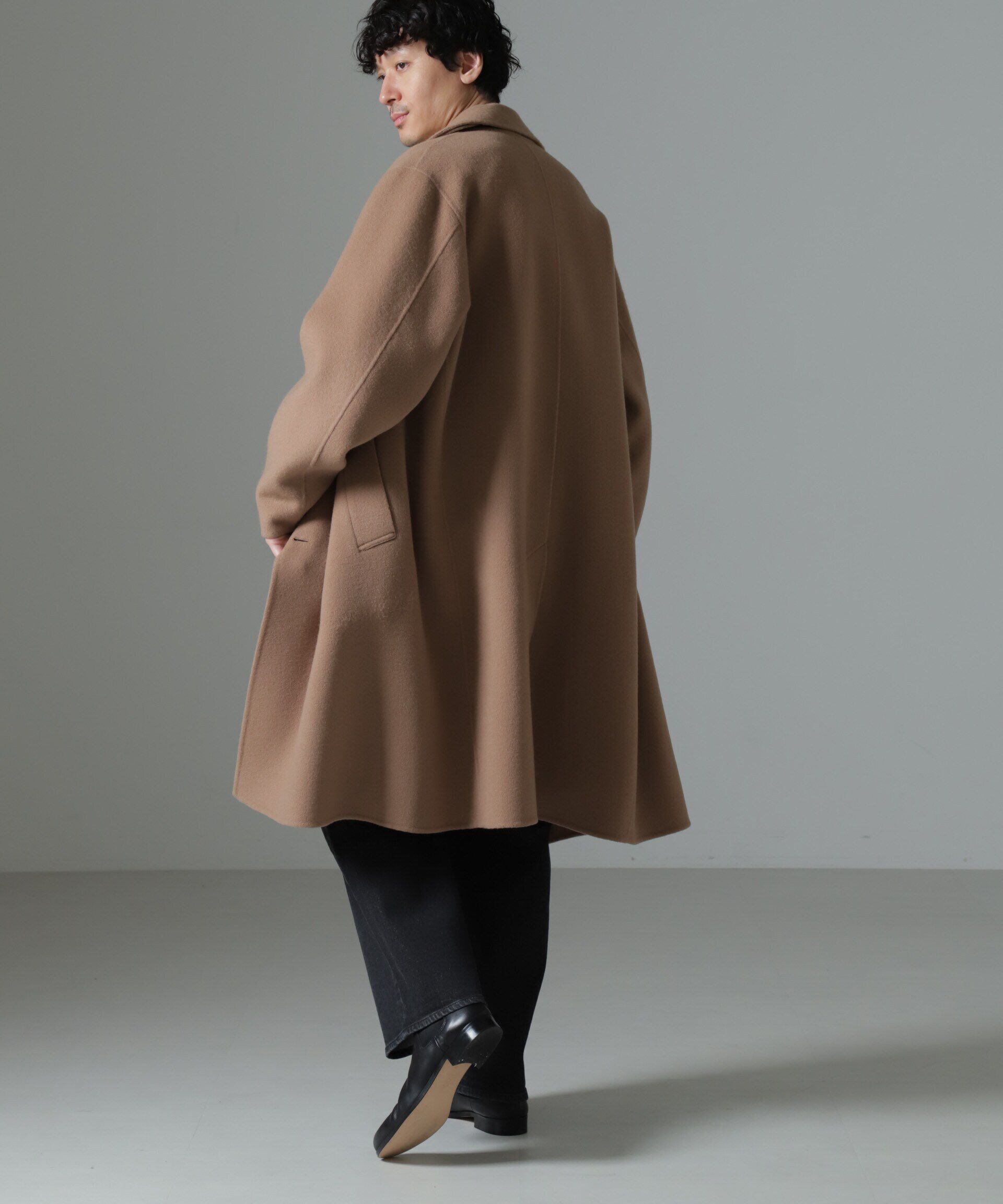 nano･universe「ダブルフェイスウールリバーバルカラーコート」|その他|