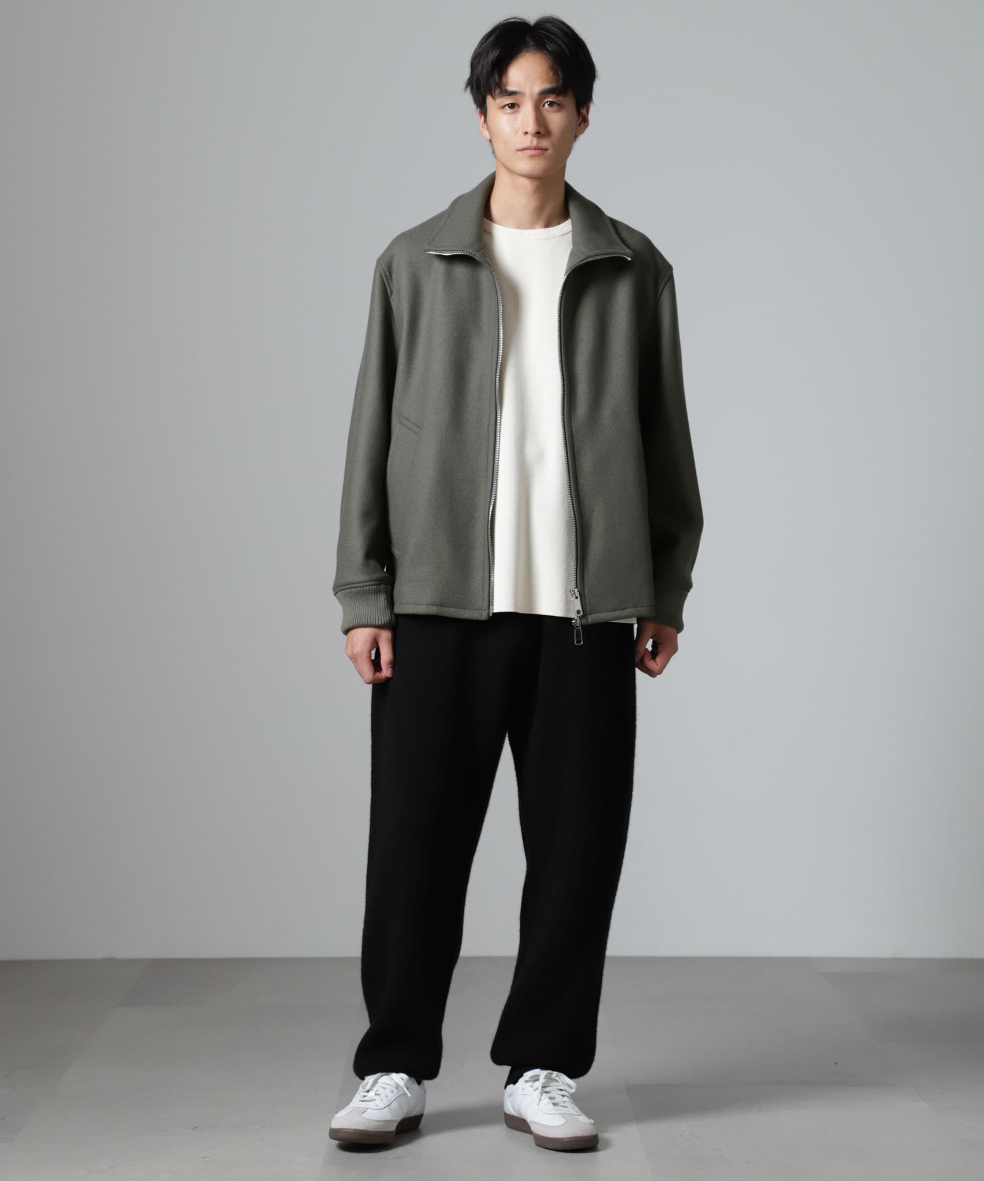 nano･universe「ハードプレスメルトンジップアップブルゾン」|ブルゾン・スタジャン|