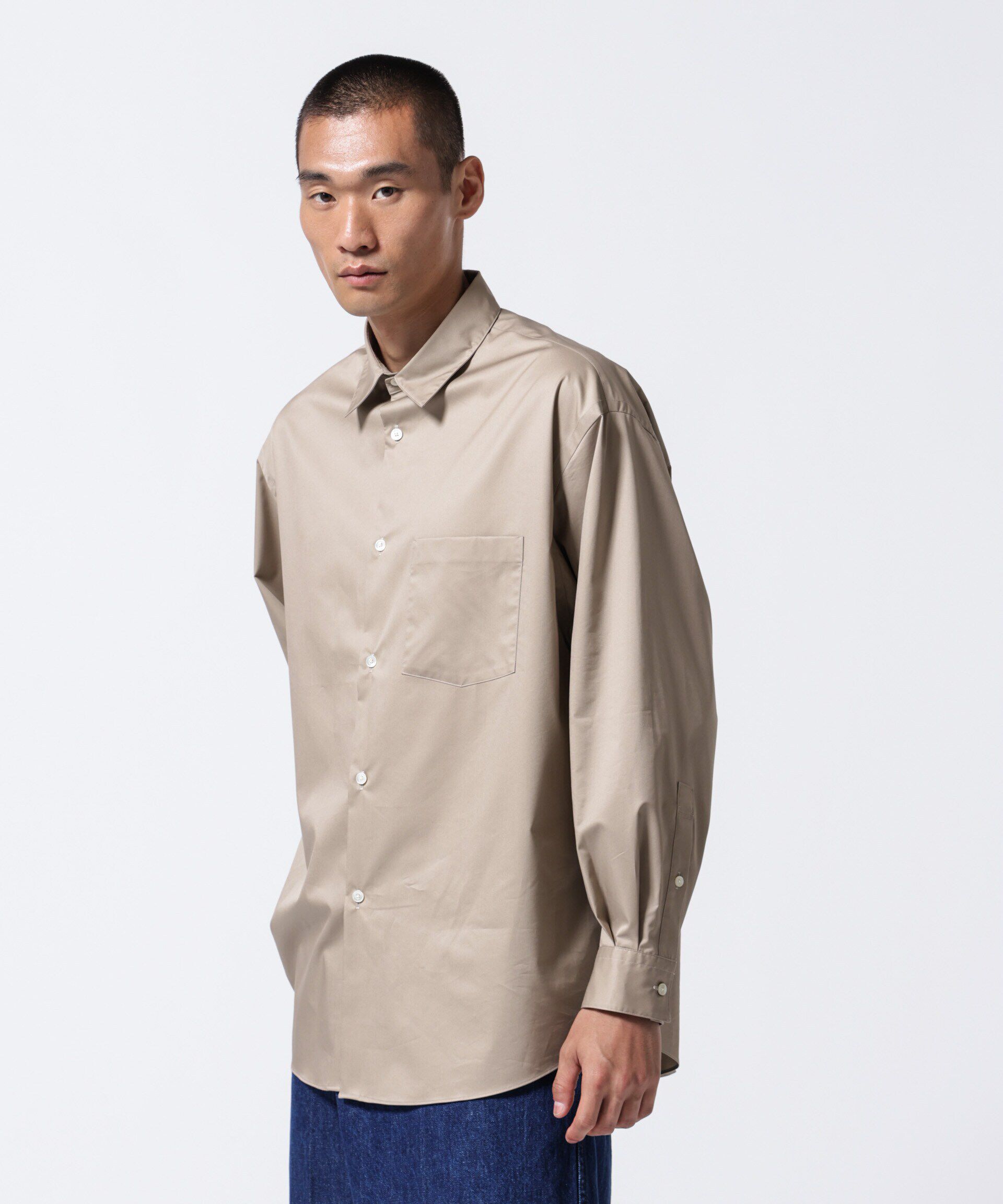 nano･universe「「ASSEMBLANC」タイニーカラーオーバーサイズシャツ」|シャツ・ブラウス|