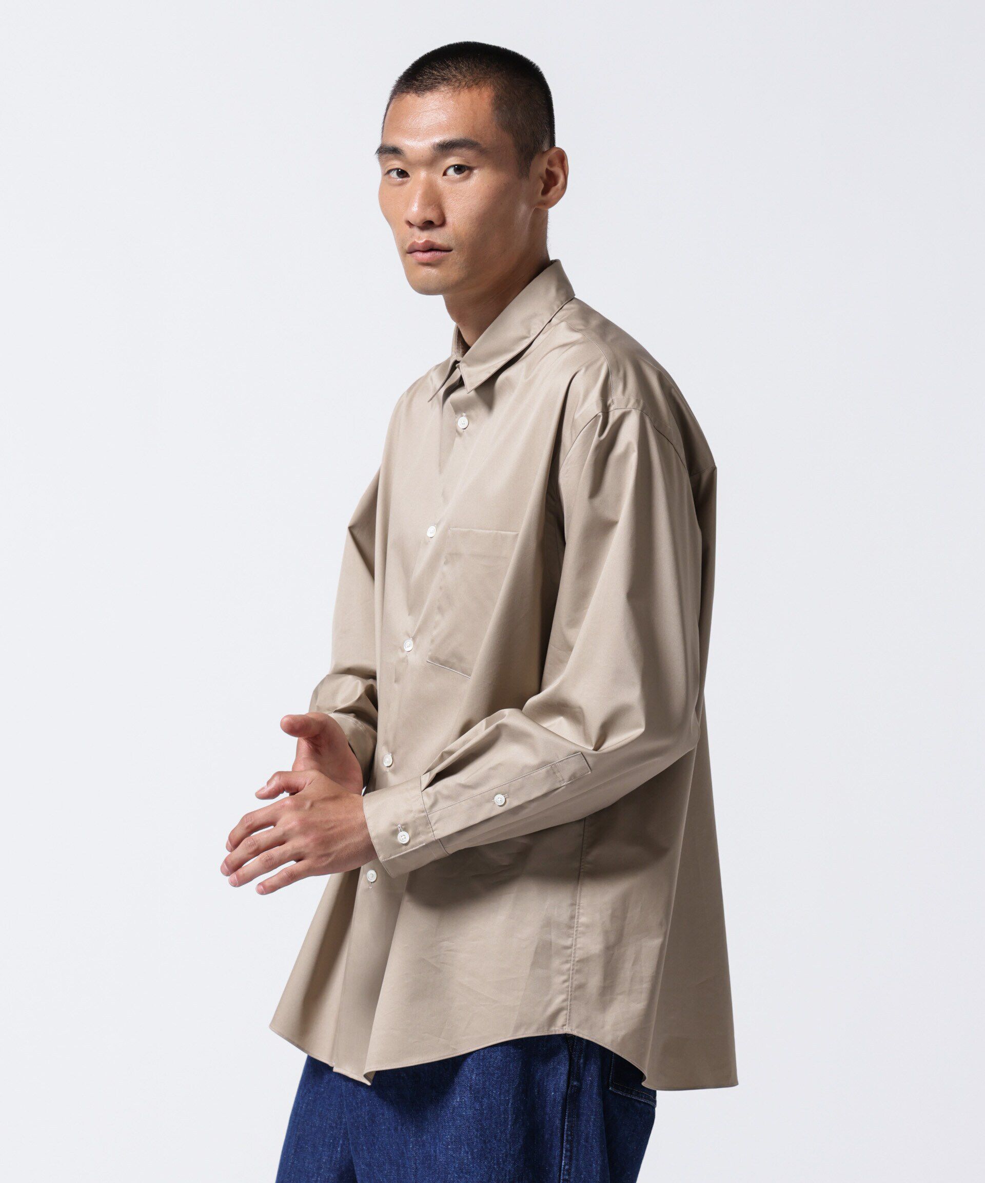 nano･universe「「ASSEMBLANC」タイニーカラーオーバーサイズシャツ」|シャツ・ブラウス|