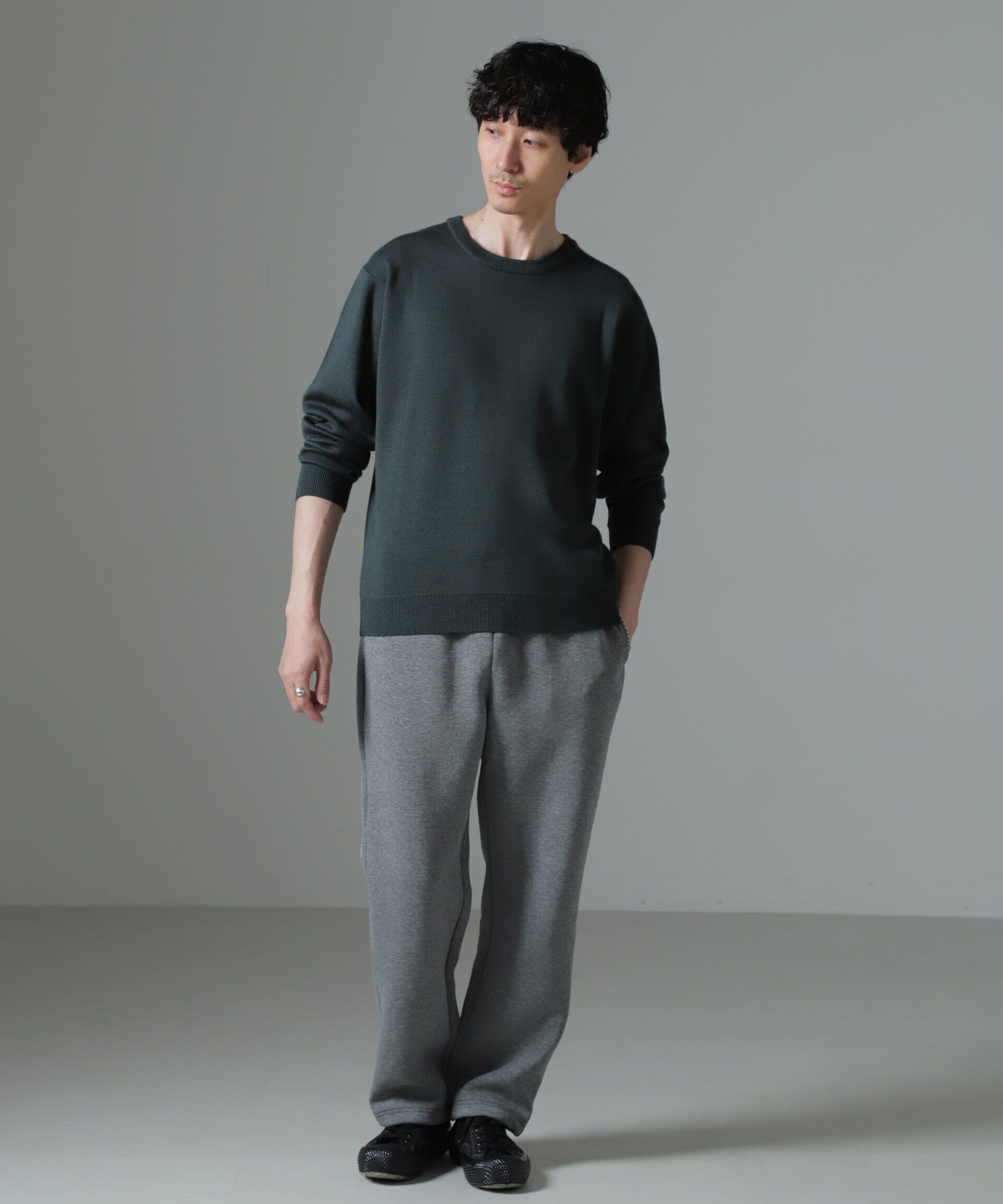 nano･universe「ボンディングトレーナーパンツ」|チノ|