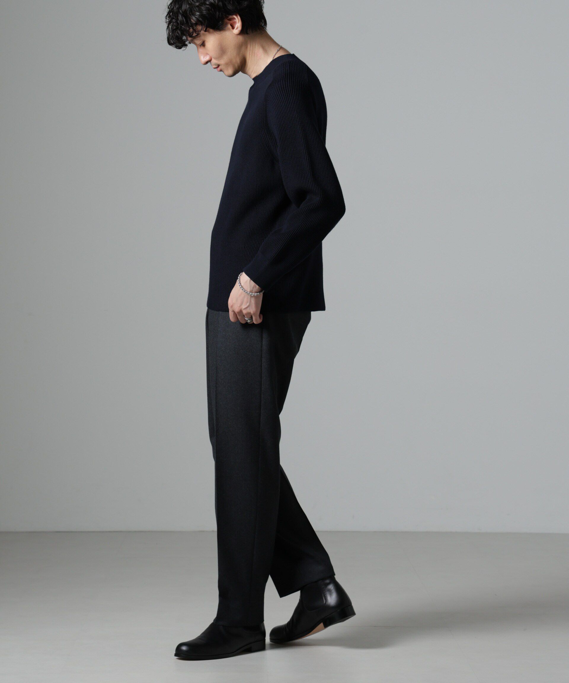 nano･universe「メンズフラノクリーステーパードトラウザー」|チノ|