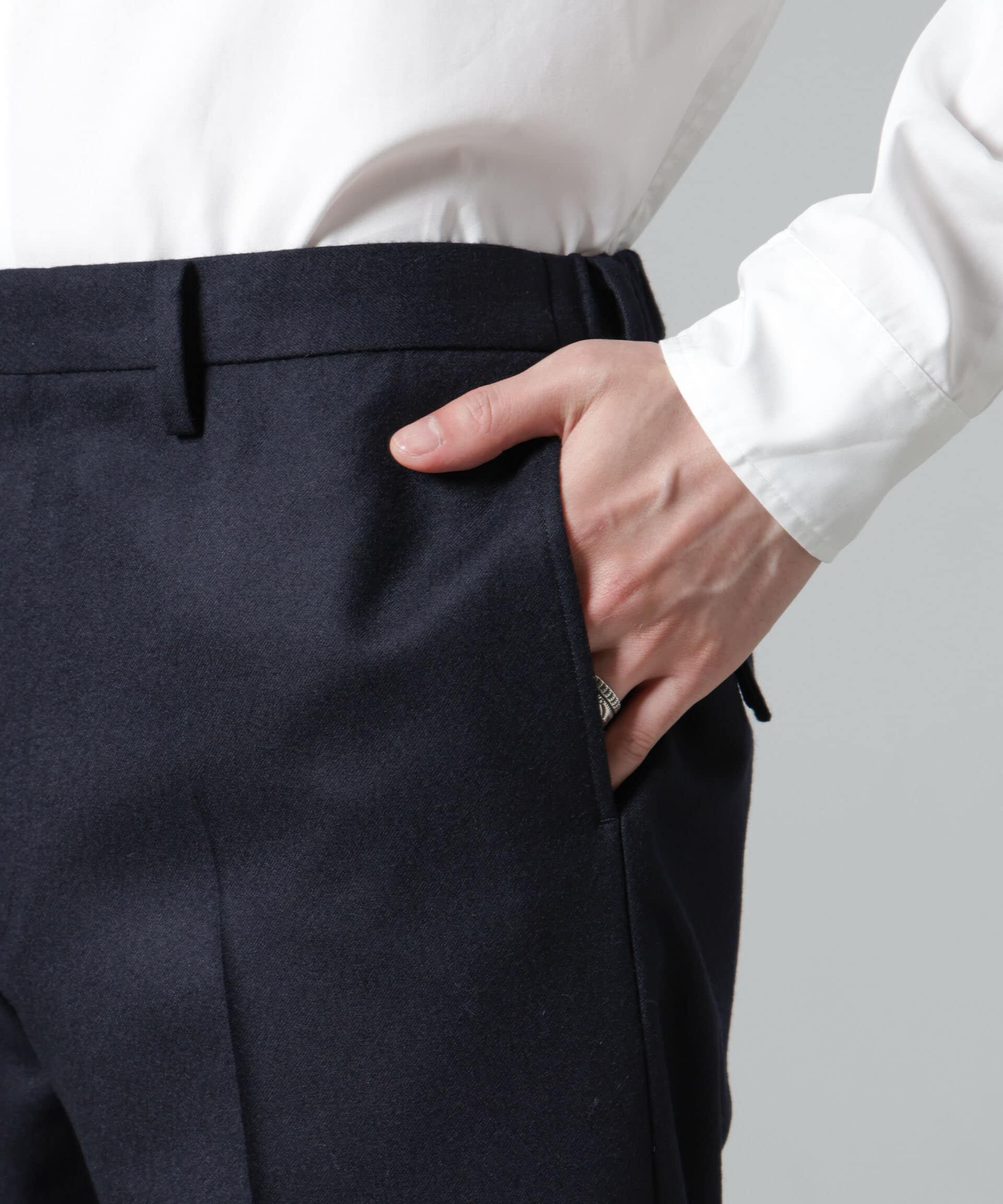 nano･universe「メンズフラノクリーステーパードトラウザー」|チノ|